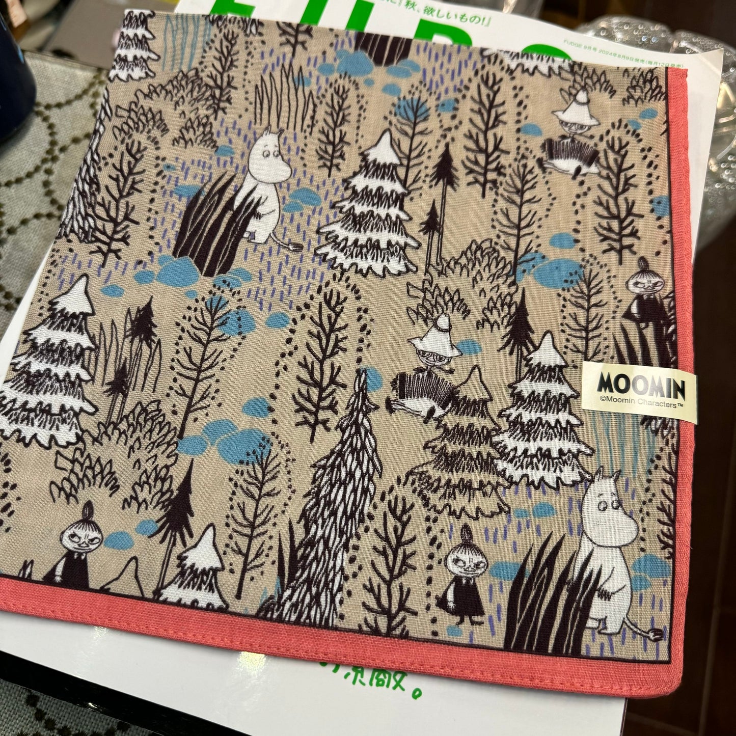 Moomin and Little My Towel, Handkerchief, made in Japan