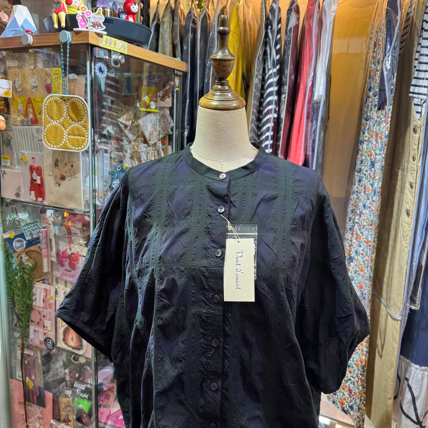Vent d Ouest Green Checked Shirt, made in Japan