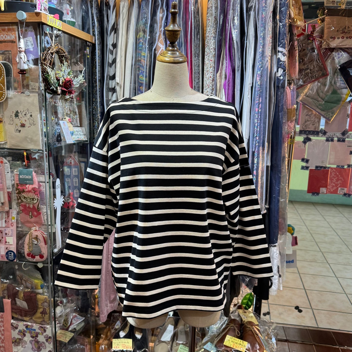 Grandpark Striped T-shirt, 2 Colors, Size 38(M), made in Japan