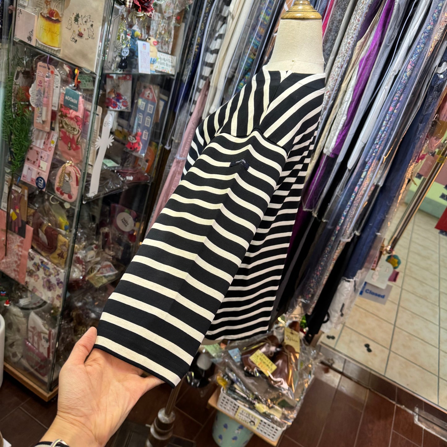 Grandpark Striped T-shirt, 2 Colors, Size 38(M), made in Japan