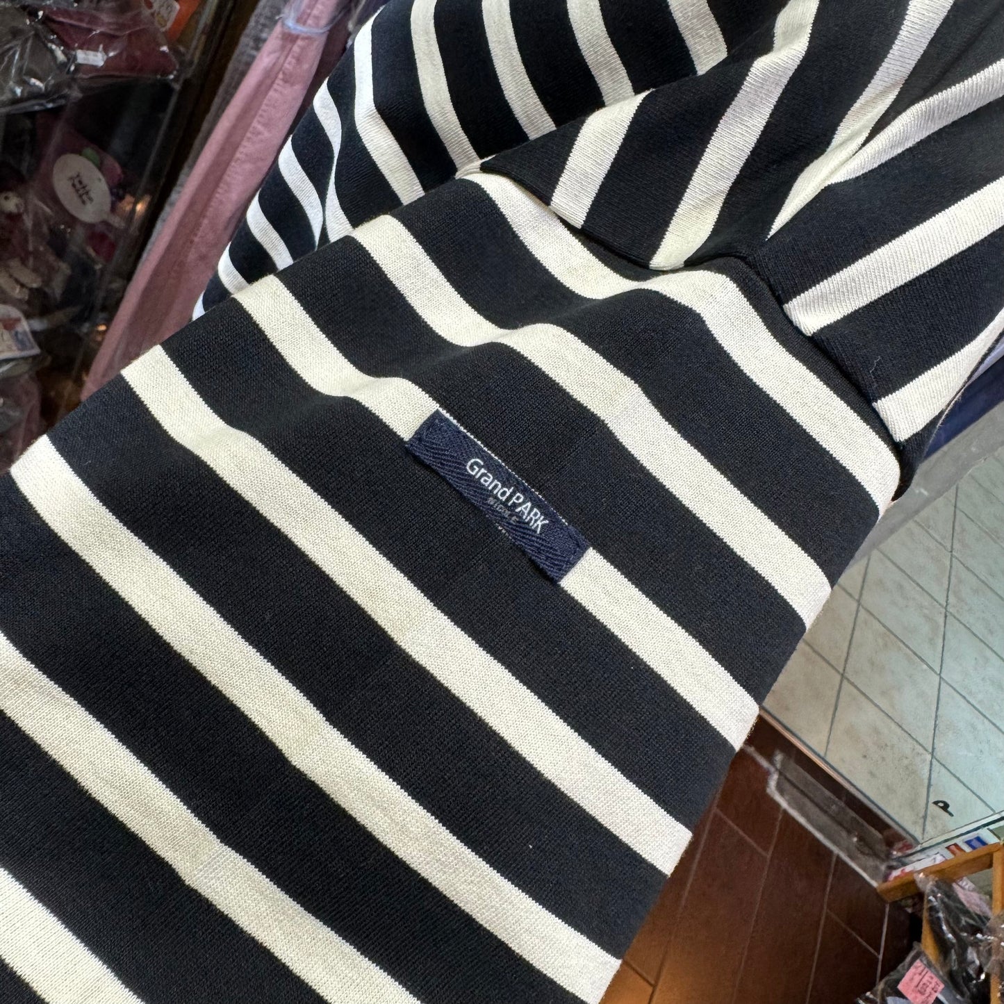Grandpark Striped T-shirt, 2 Colors, Size 38(M), made in Japan