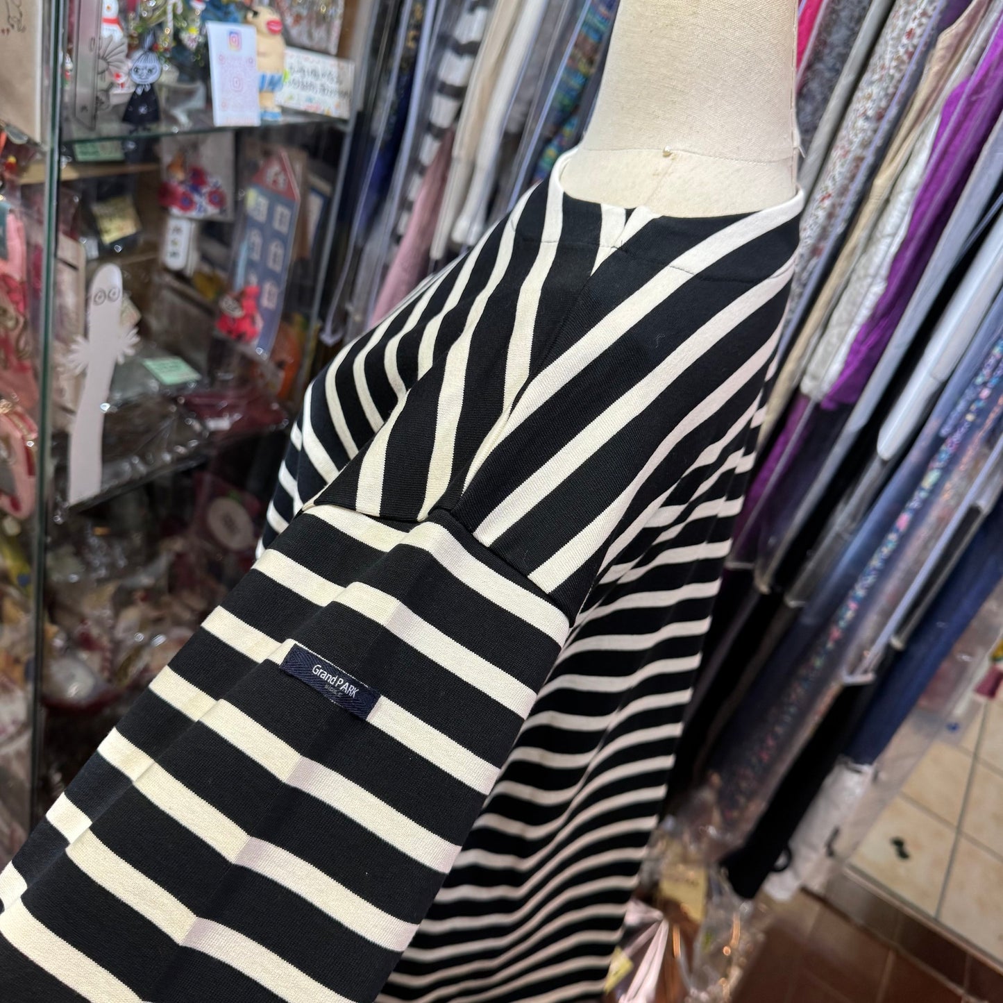 Grandpark Striped T-shirt, 2 Colors, Size 38(M), made in Japan