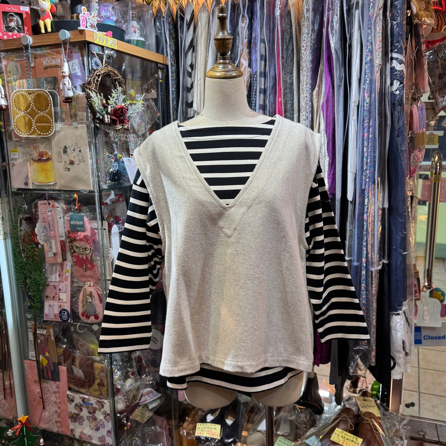 Grandpark Striped T-shirt, 2 Colors, Size 38(M), made in Japan