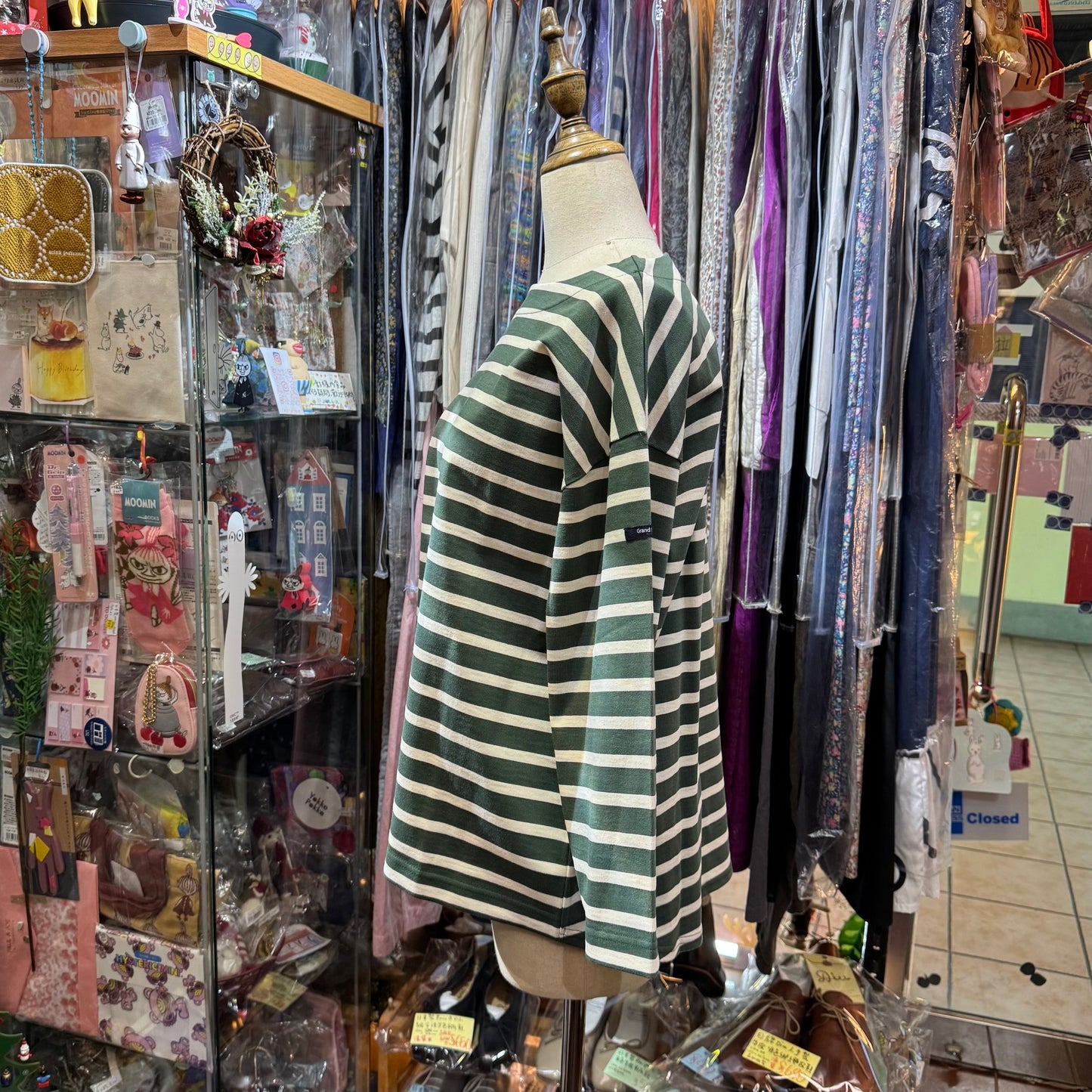 Grandpark Striped T-shirt, 2 Colors, Size 38(M), made in Japan