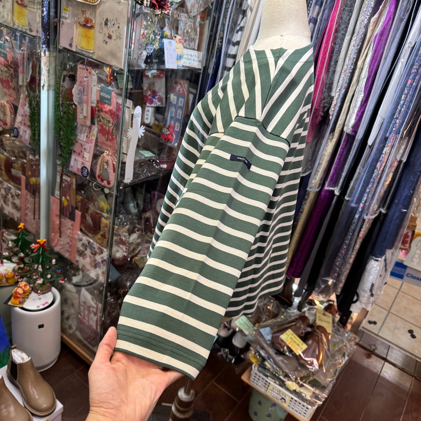Grandpark Striped T-shirt, 2 Colors, Size 38(M), made in Japan