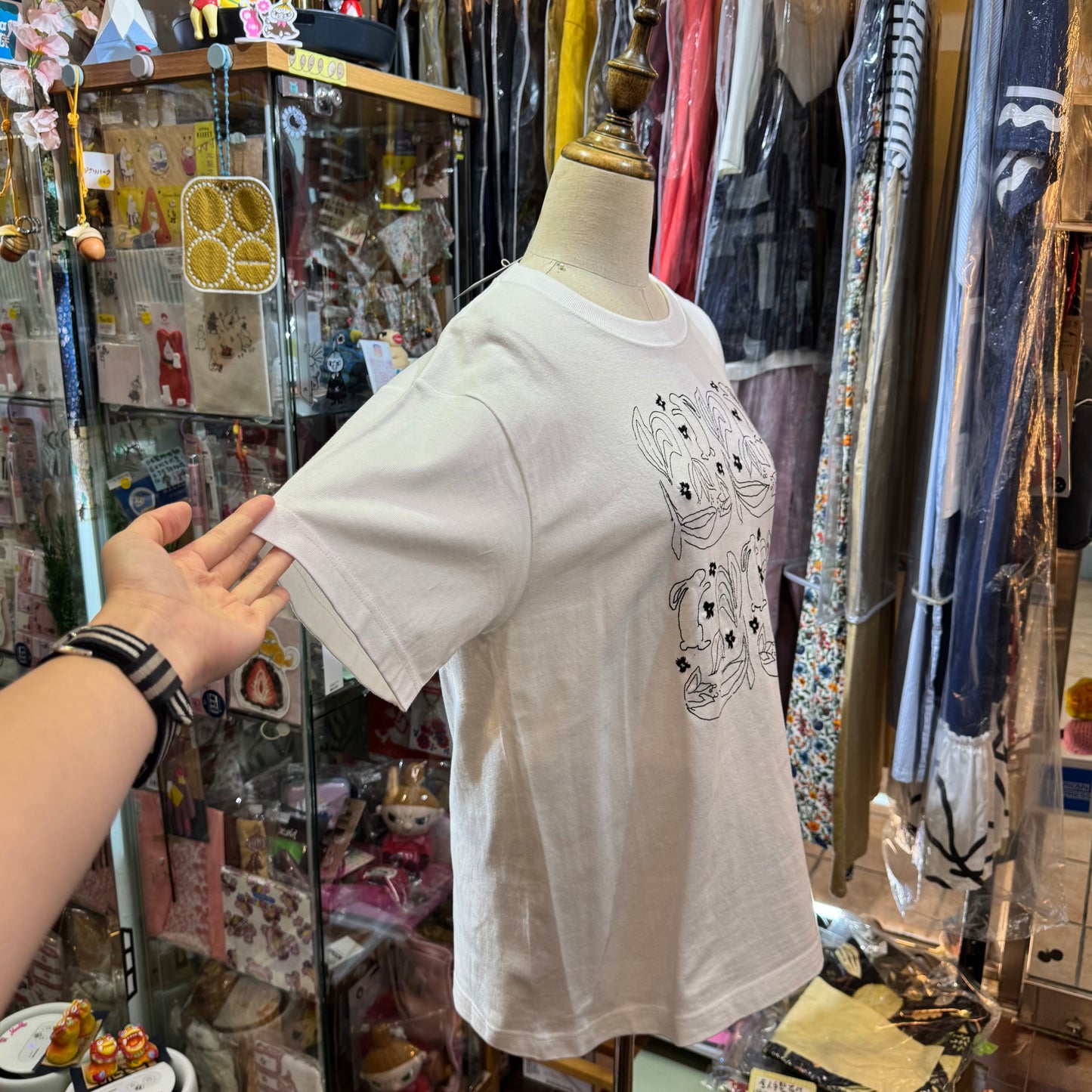 Haupia Rabbit EmbroideryT-shirt, 6 Colors, made in Japan