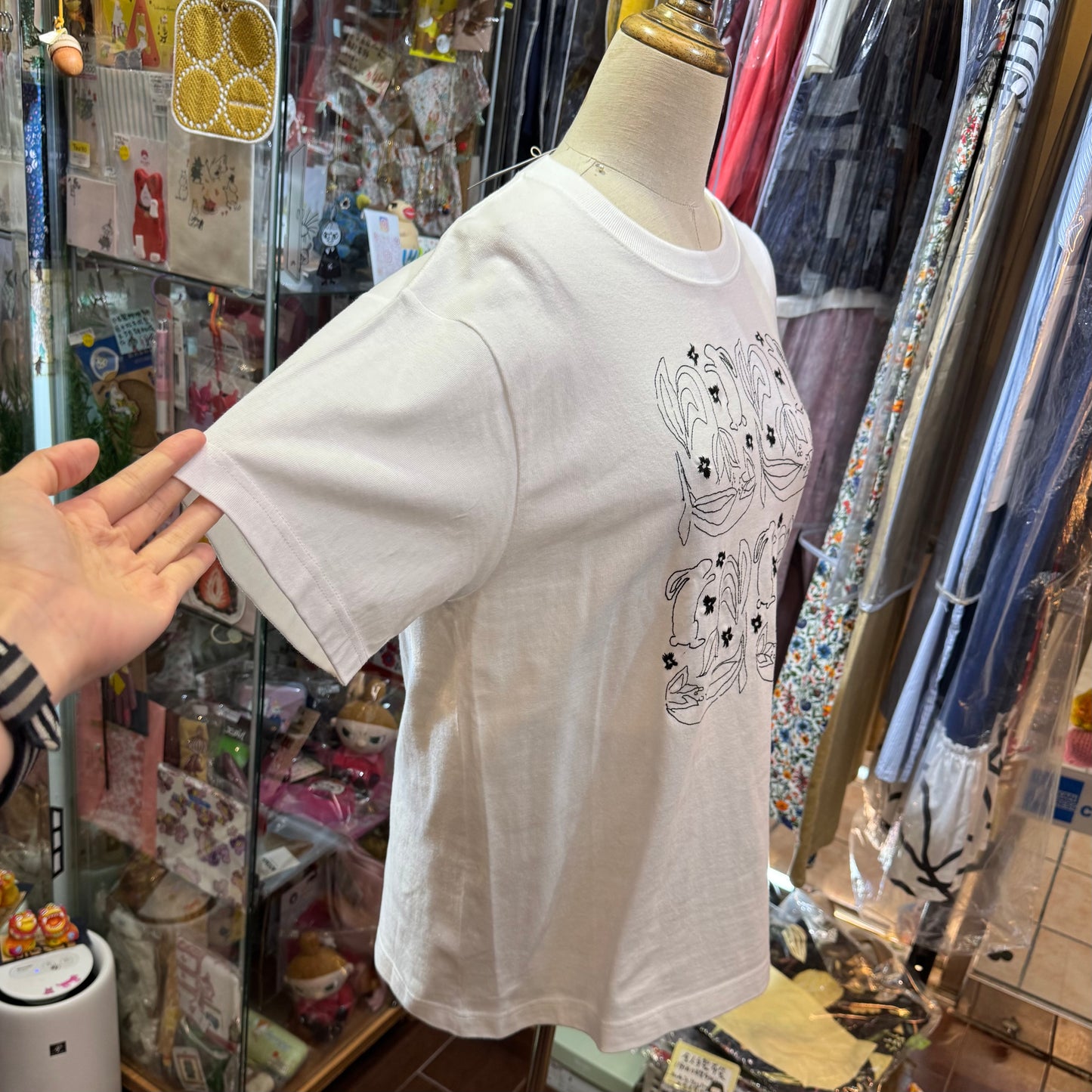 Haupia Rabbit EmbroideryT-shirt, 6 Colors, made in Japan