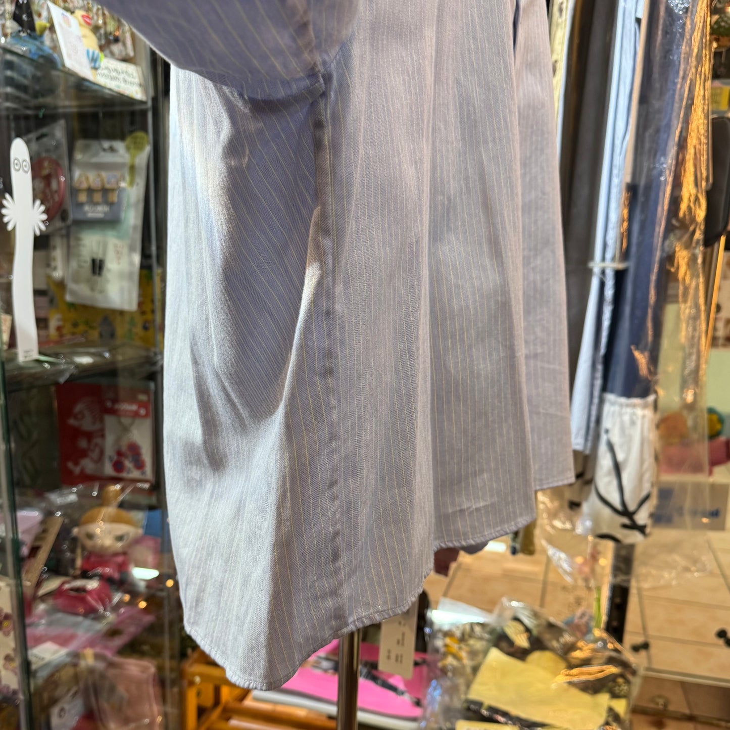 Veritecoeur Blue X Yellow Striped Shirt, made in Korea
