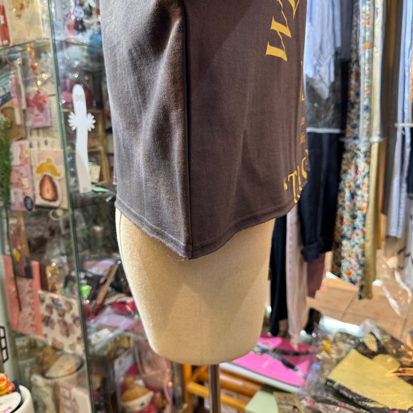Chignon West Puente Brown Sweatshirt Top, made in Korea