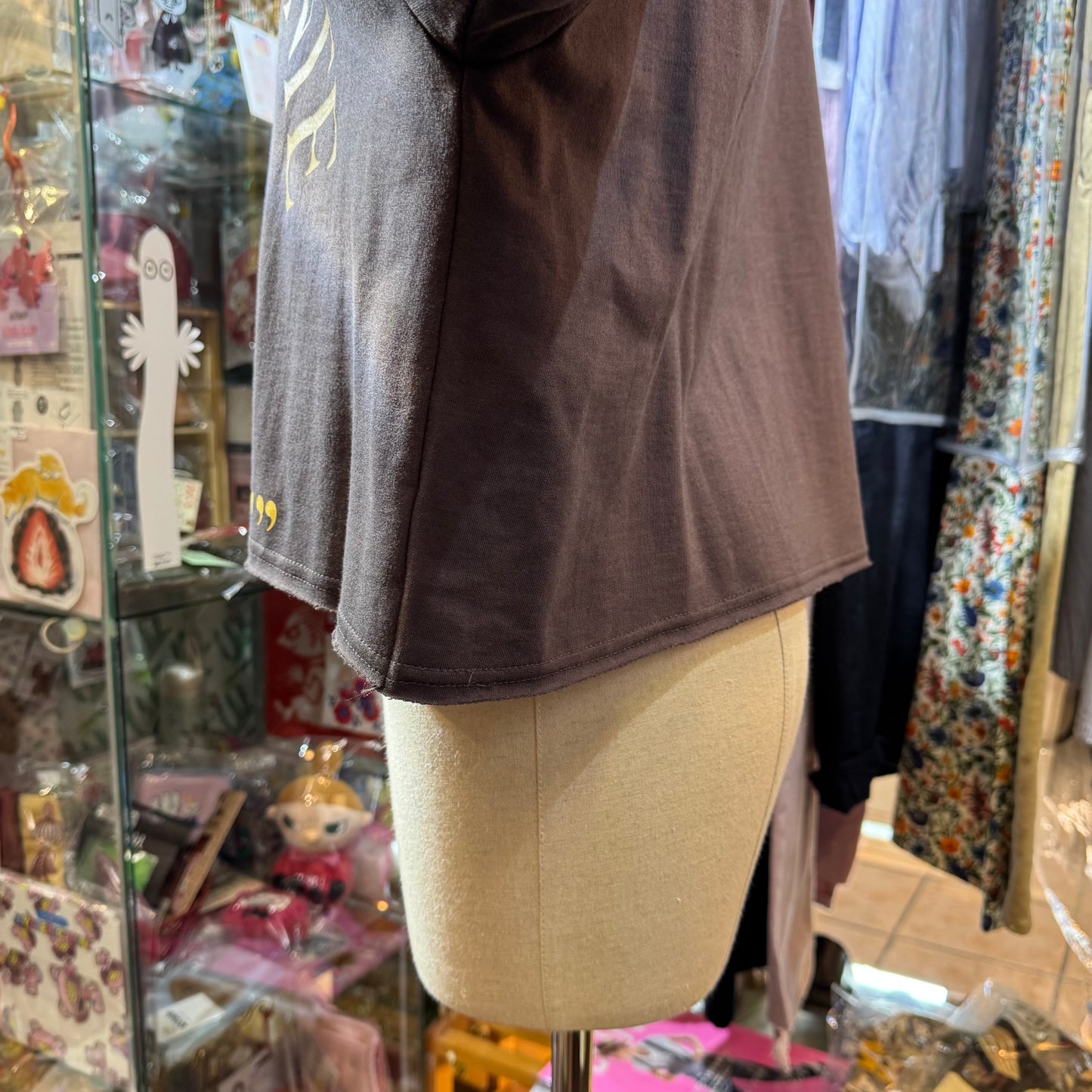 Chignon West Puente Brown Sweatshirt Top, made in Korea