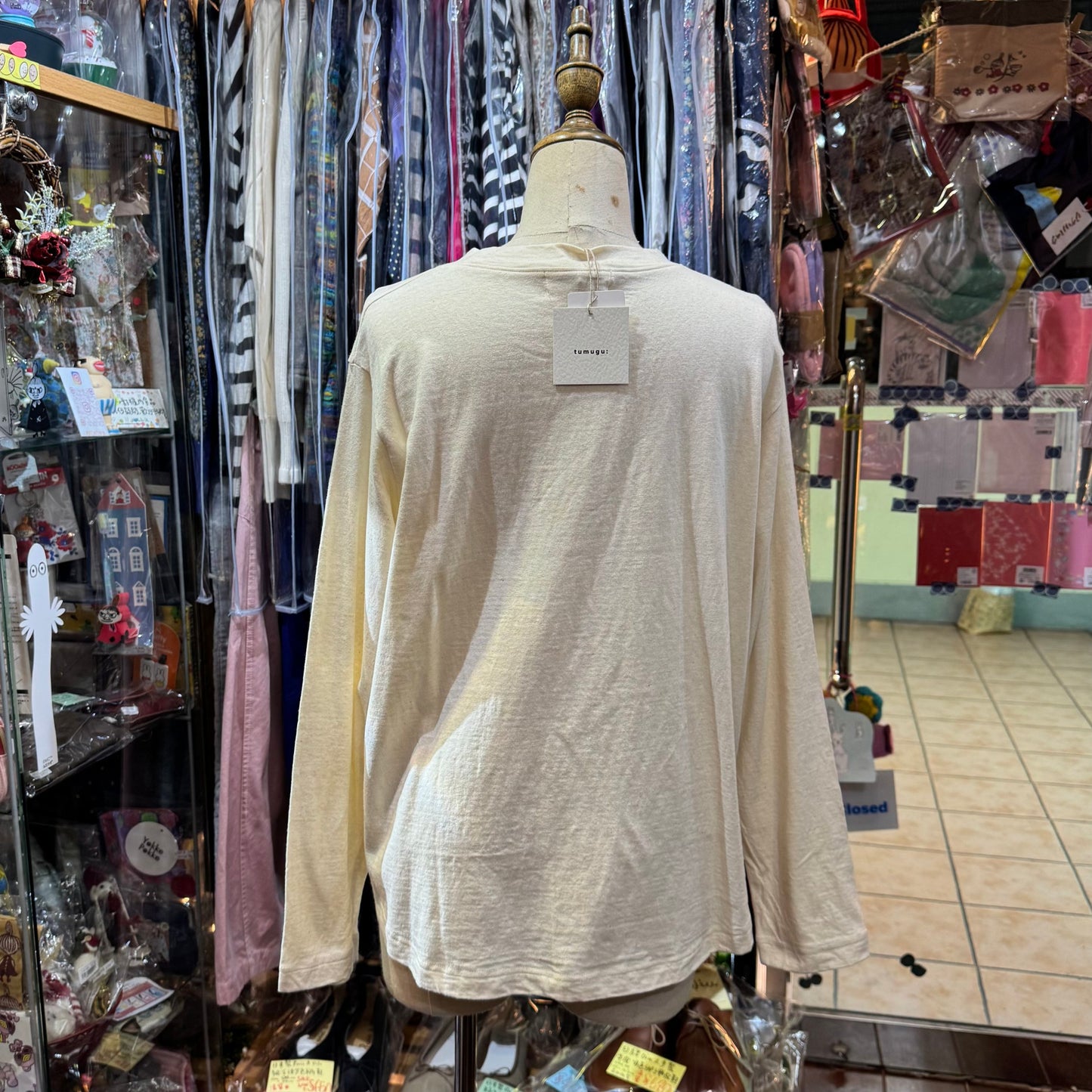 Sale- Tumugu MYSIG Ivory T-shirt, mde in Japan