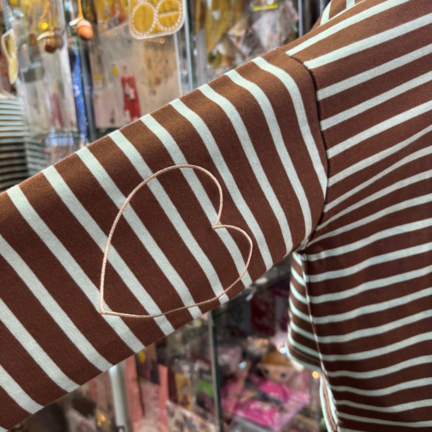 Pont de Chalons Striped Heart T-shirt, 2 Colors