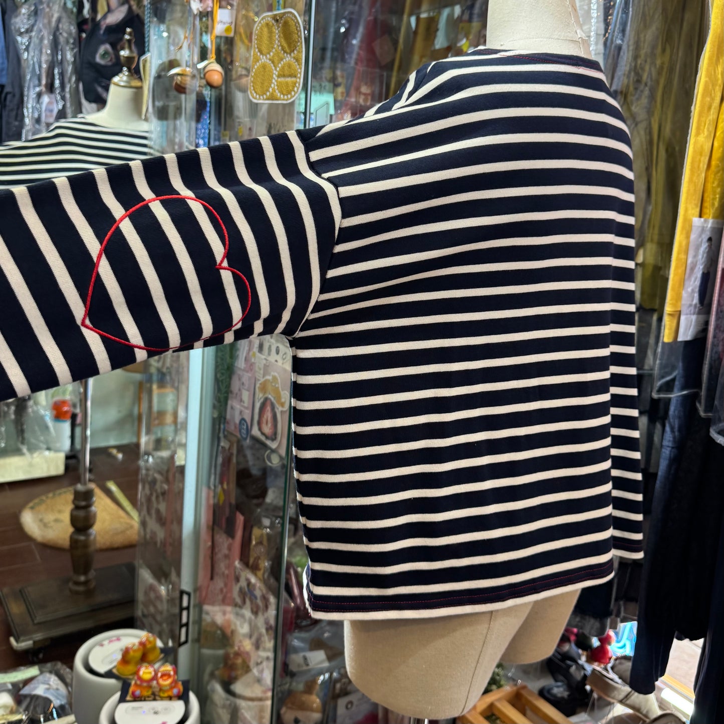 Pont de Chalons Striped Heart T-shirt, 2 Colors