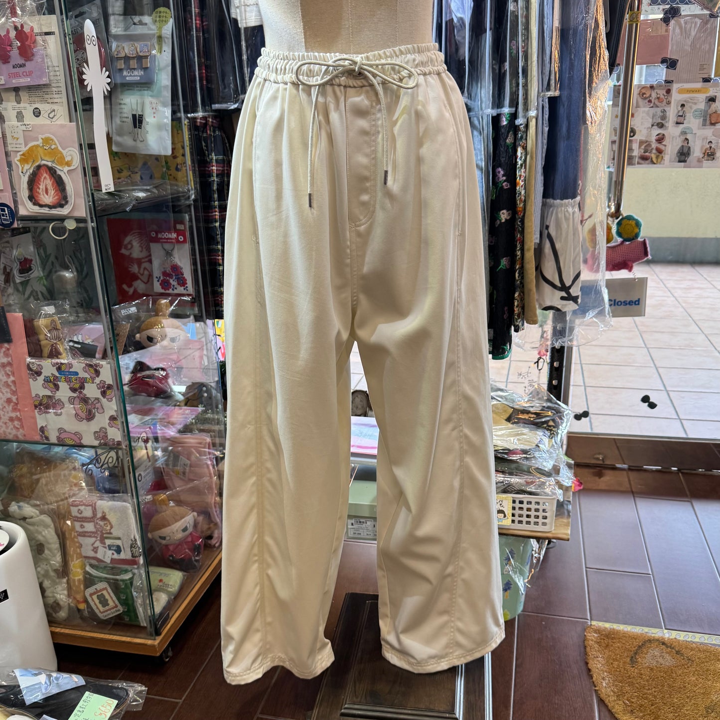 Midiumisolid Cotton Pants, 2 Colors, made in Japan
