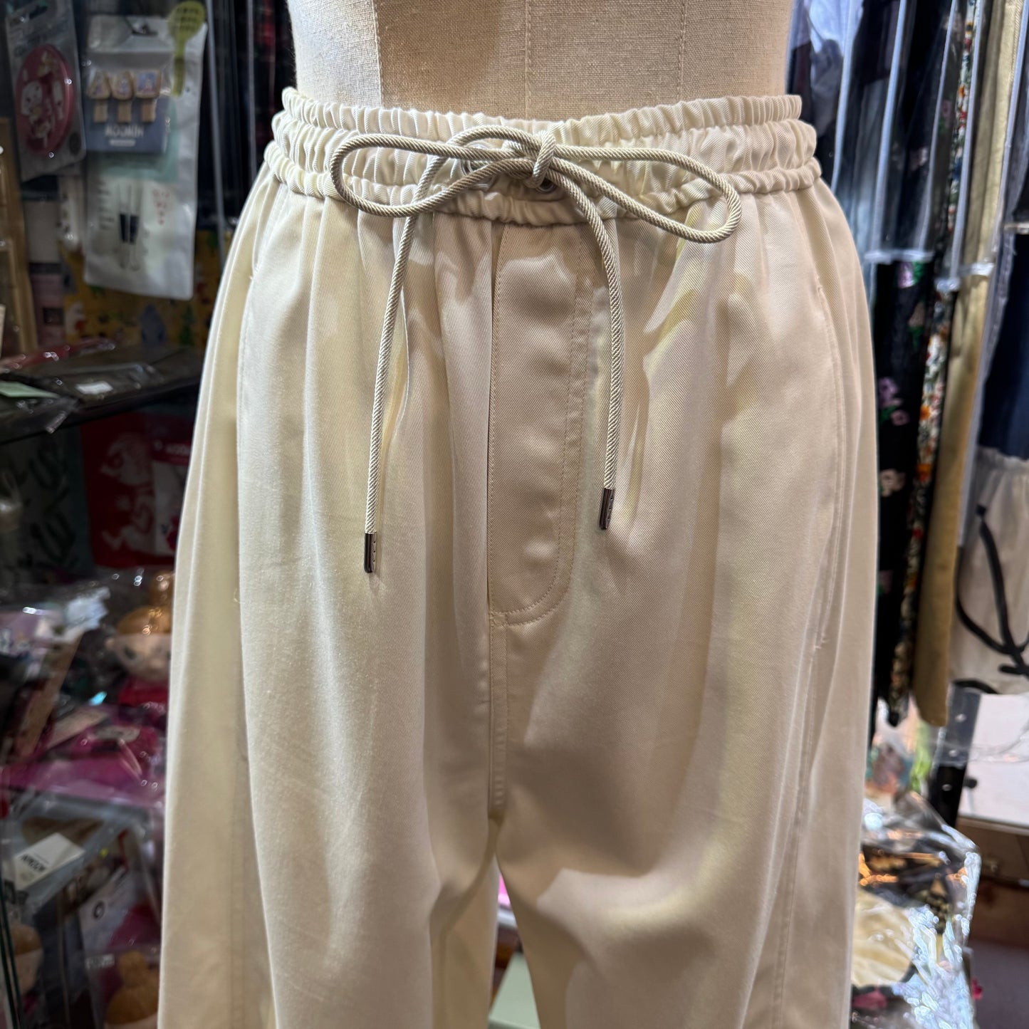 Midiumisolid Cotton Pants, 2 Colors, made in Japan