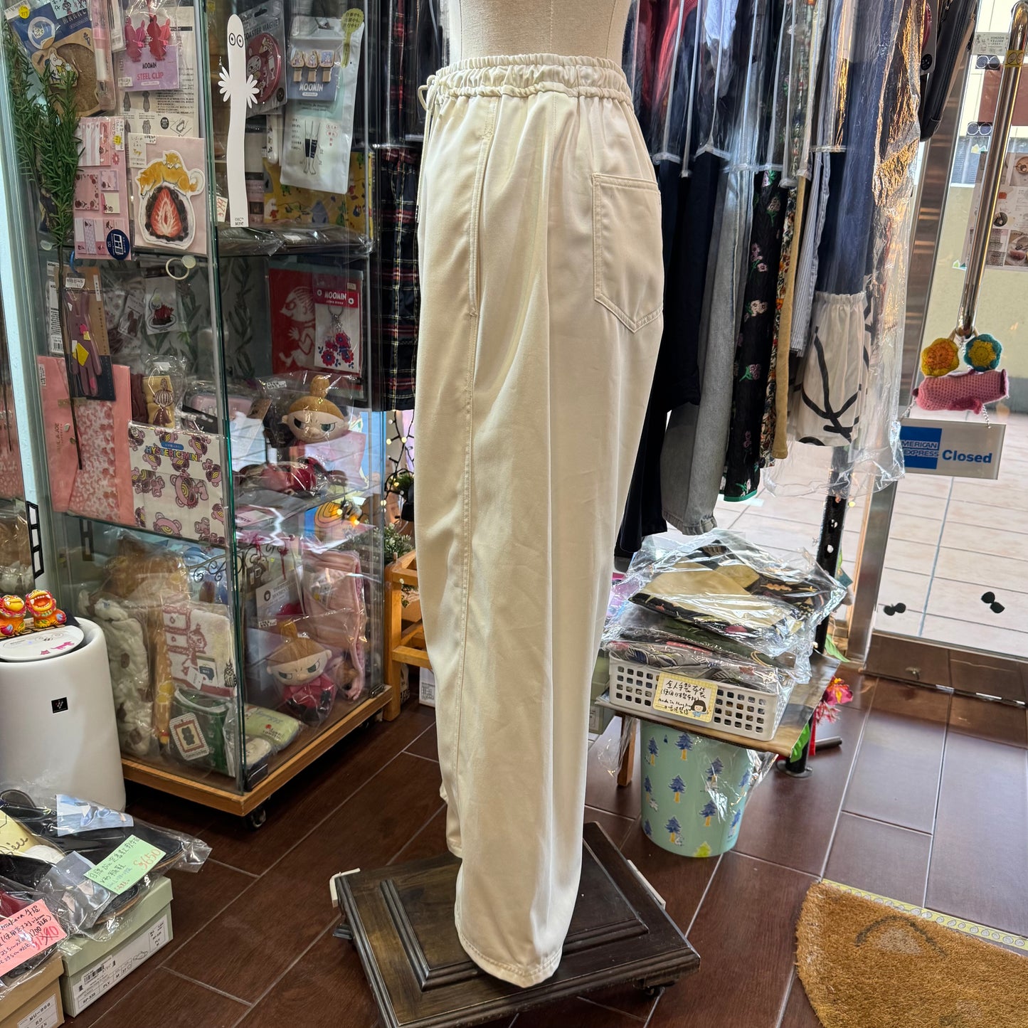 Midiumisolid Cotton Pants, 2 Colors, made in Japan