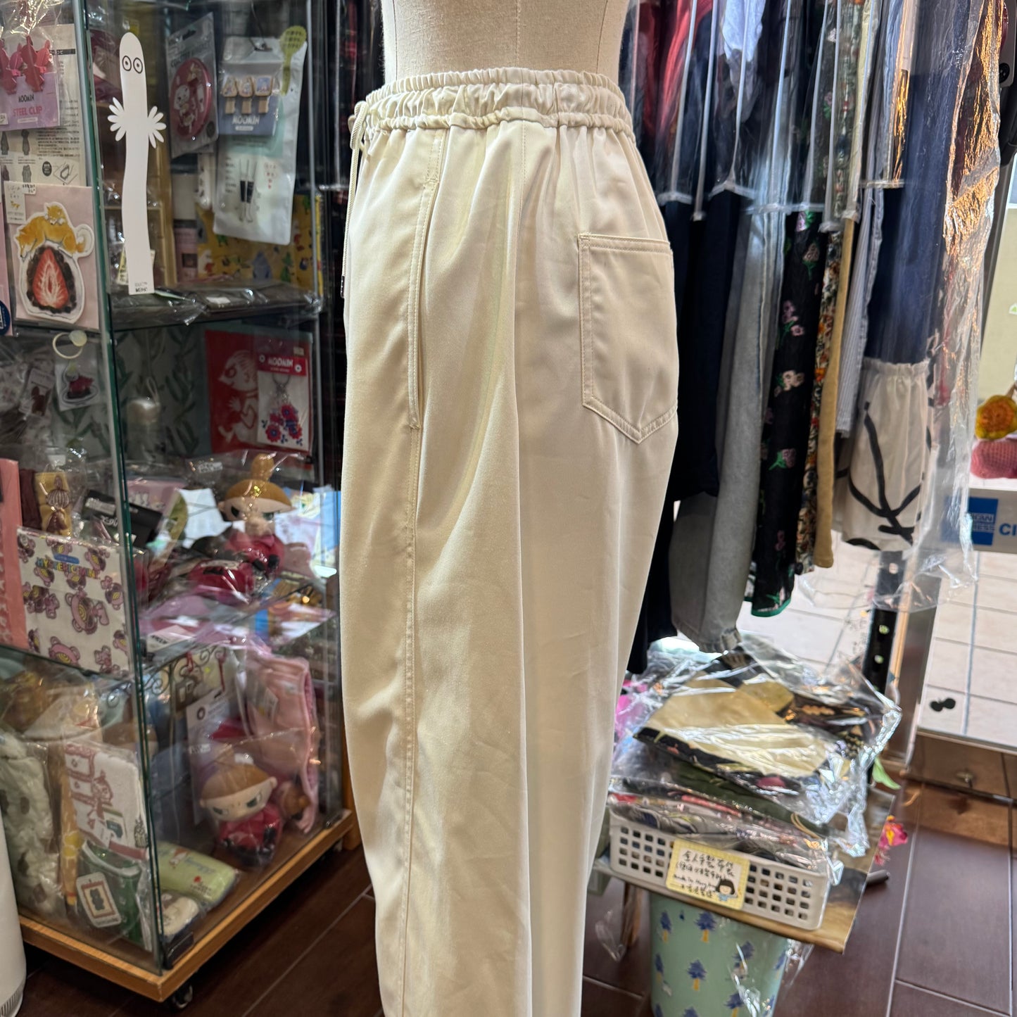 Midiumisolid Cotton Pants, 2 Colors, made in Japan