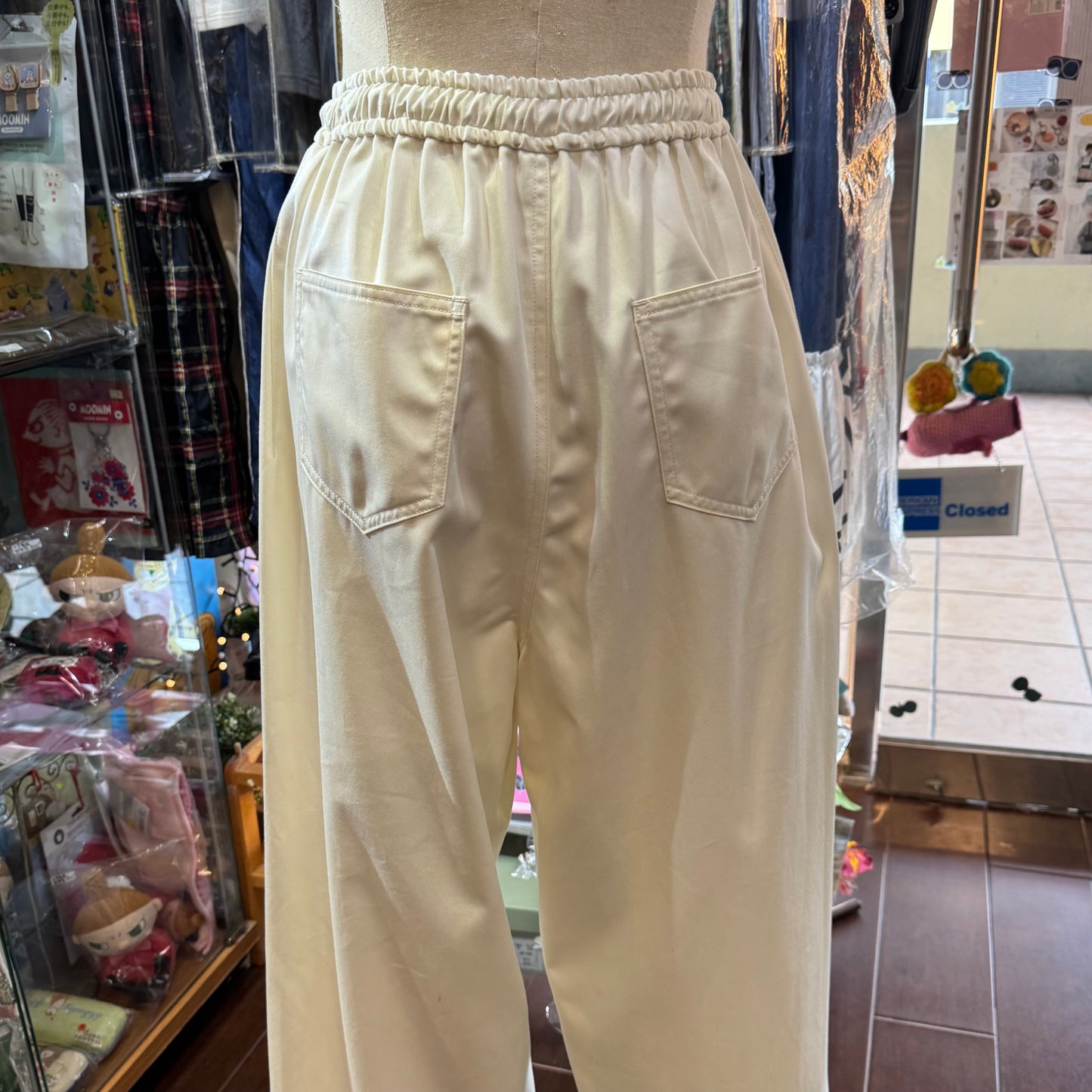 Midiumisolid Cotton Pants, 2 Colors, made in Japan