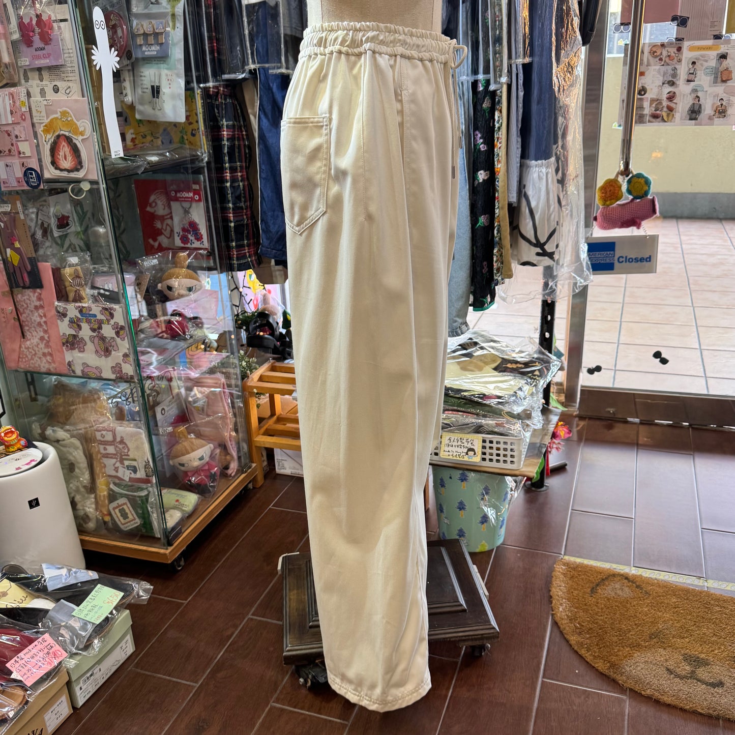 Midiumisolid Cotton Pants, 2 Colors, made in Japan
