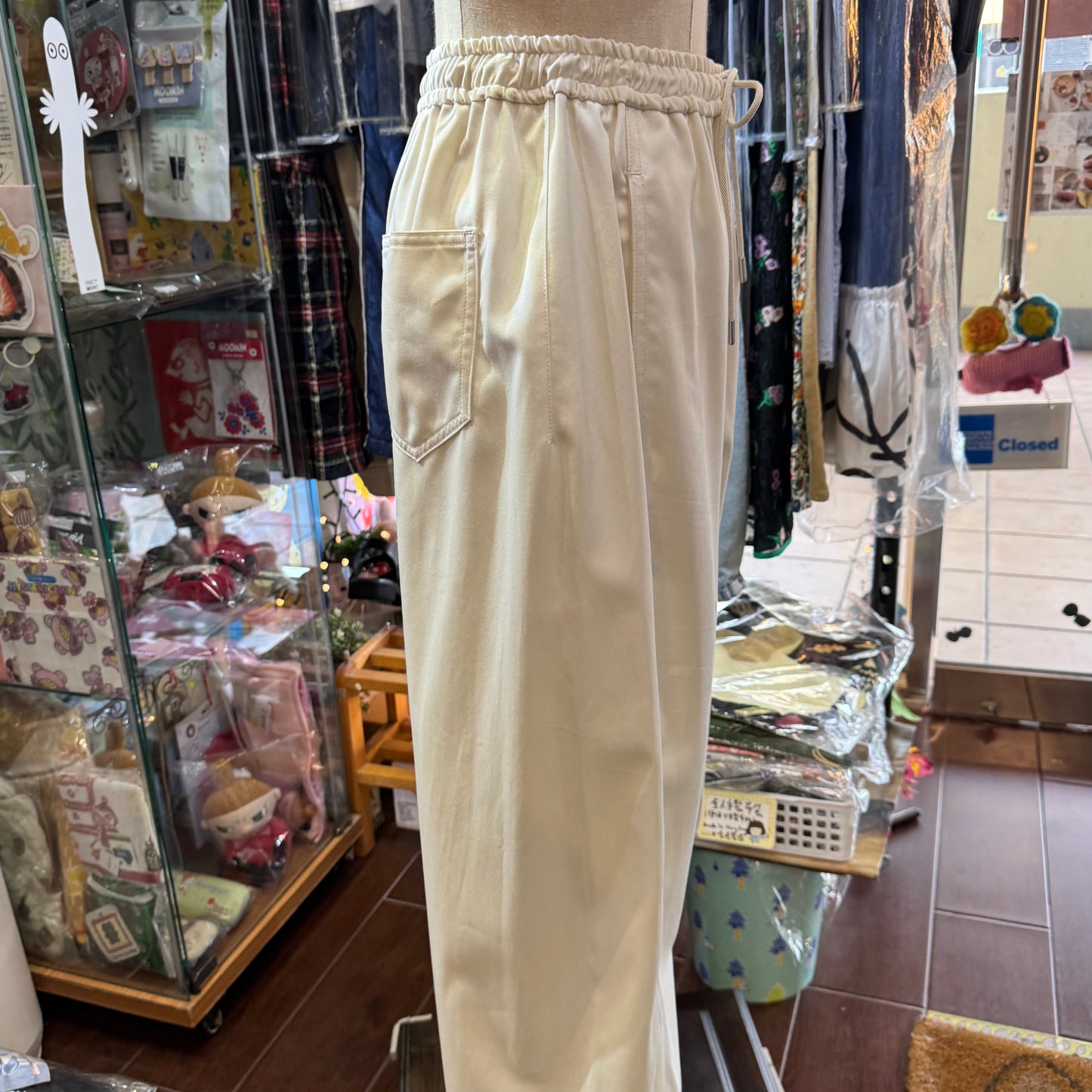 Midiumisolid Cotton Pants, 2 Colors, made in Japan