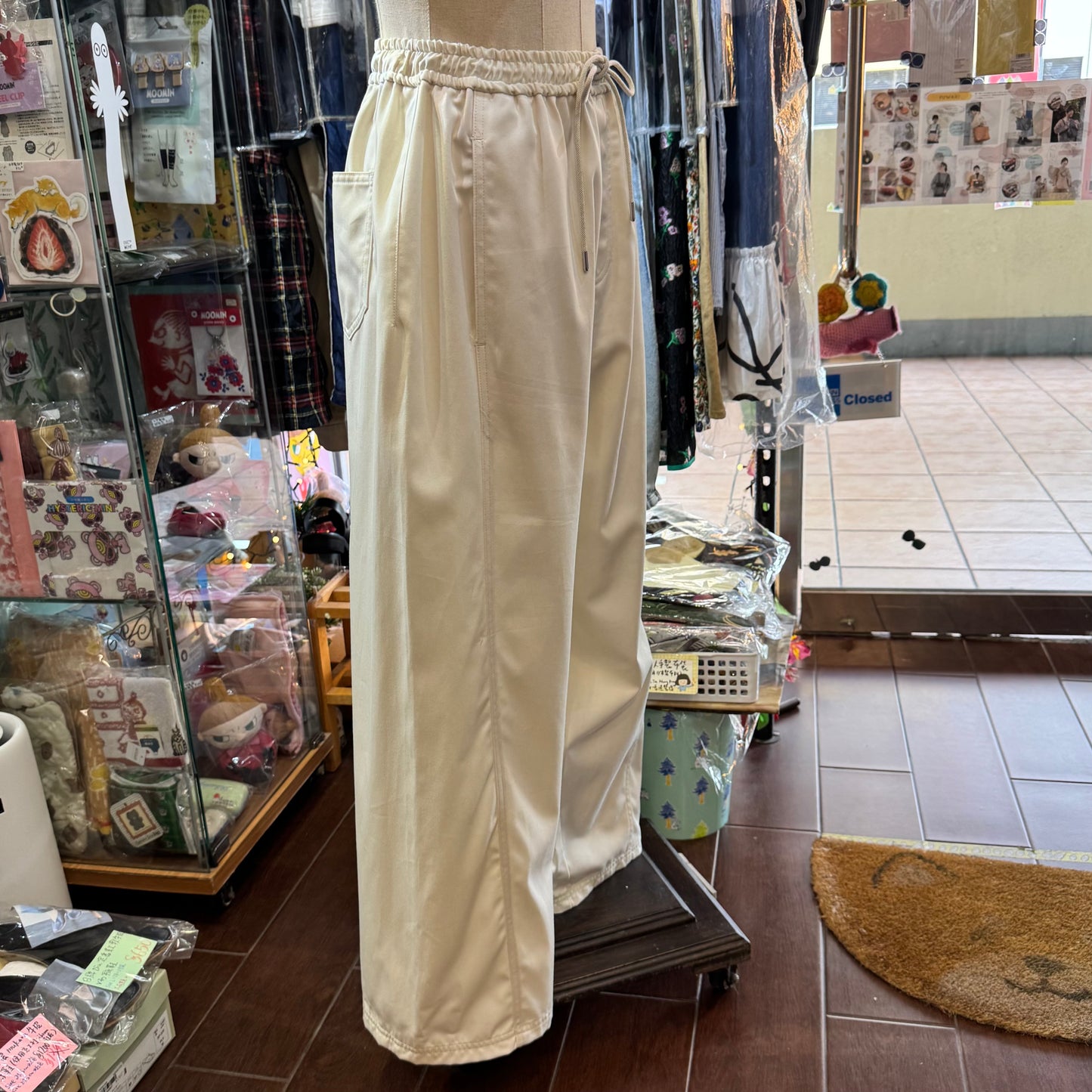 Midiumisolid Cotton Pants, 2 Colors, made in Japan