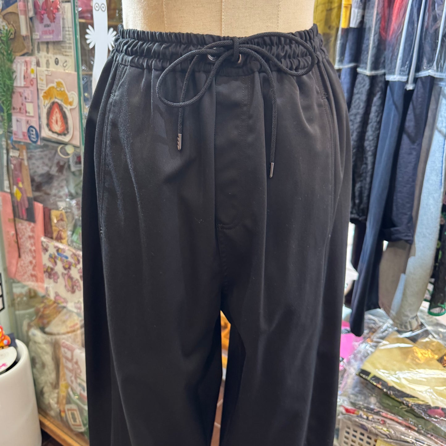 Midiumisolid Cotton Pants, 2 Colors, made in Japan