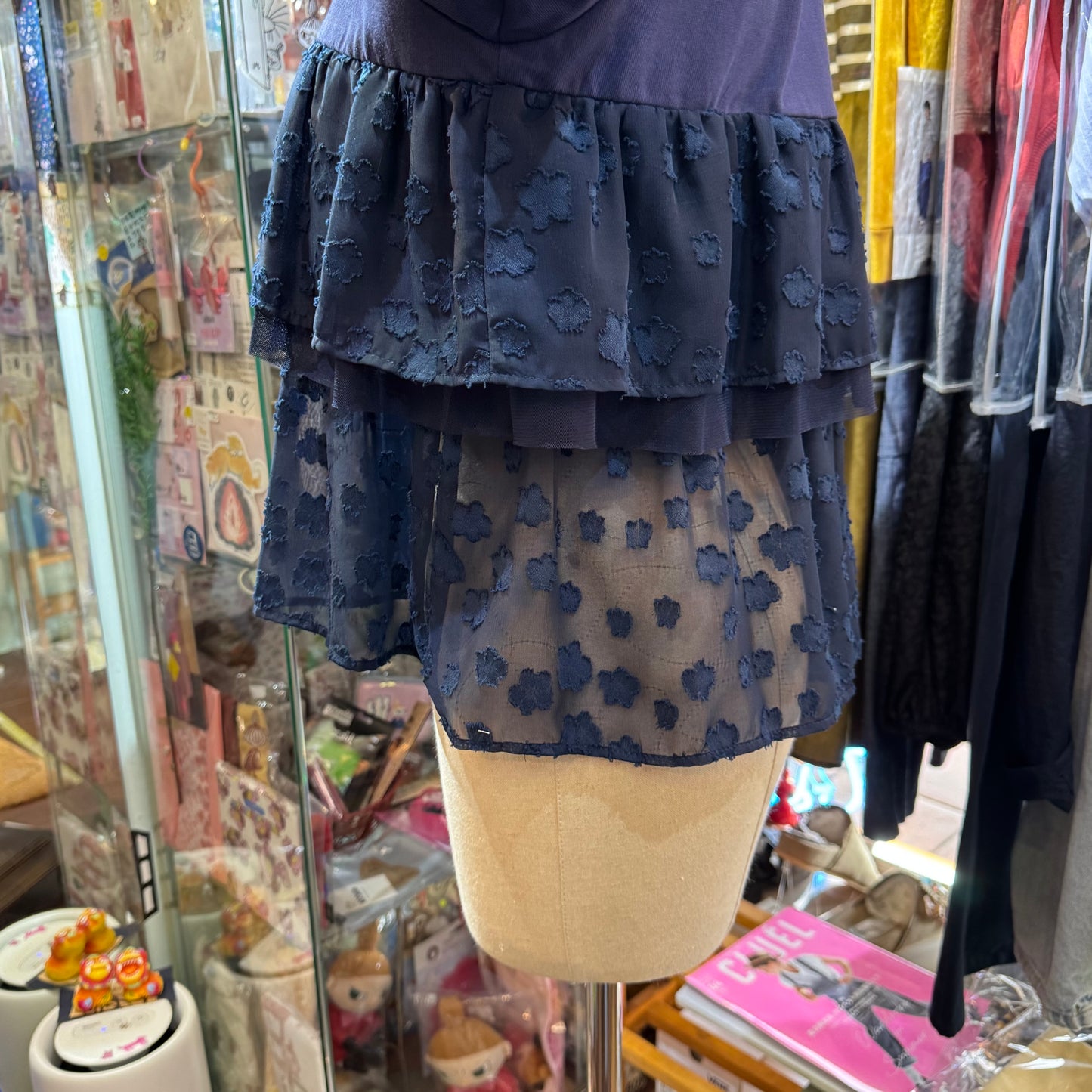 Kittle Navy Frill Top, made in Korea