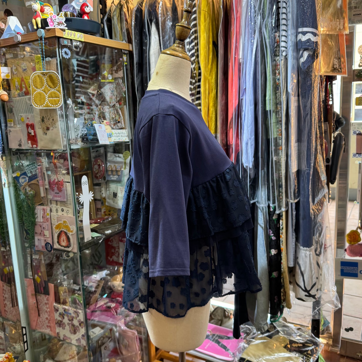 Kittle Navy Frill Top, made in Korea