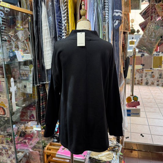 EXTRA30- Nachukara Black Sweatshirt, Top, made in Japan