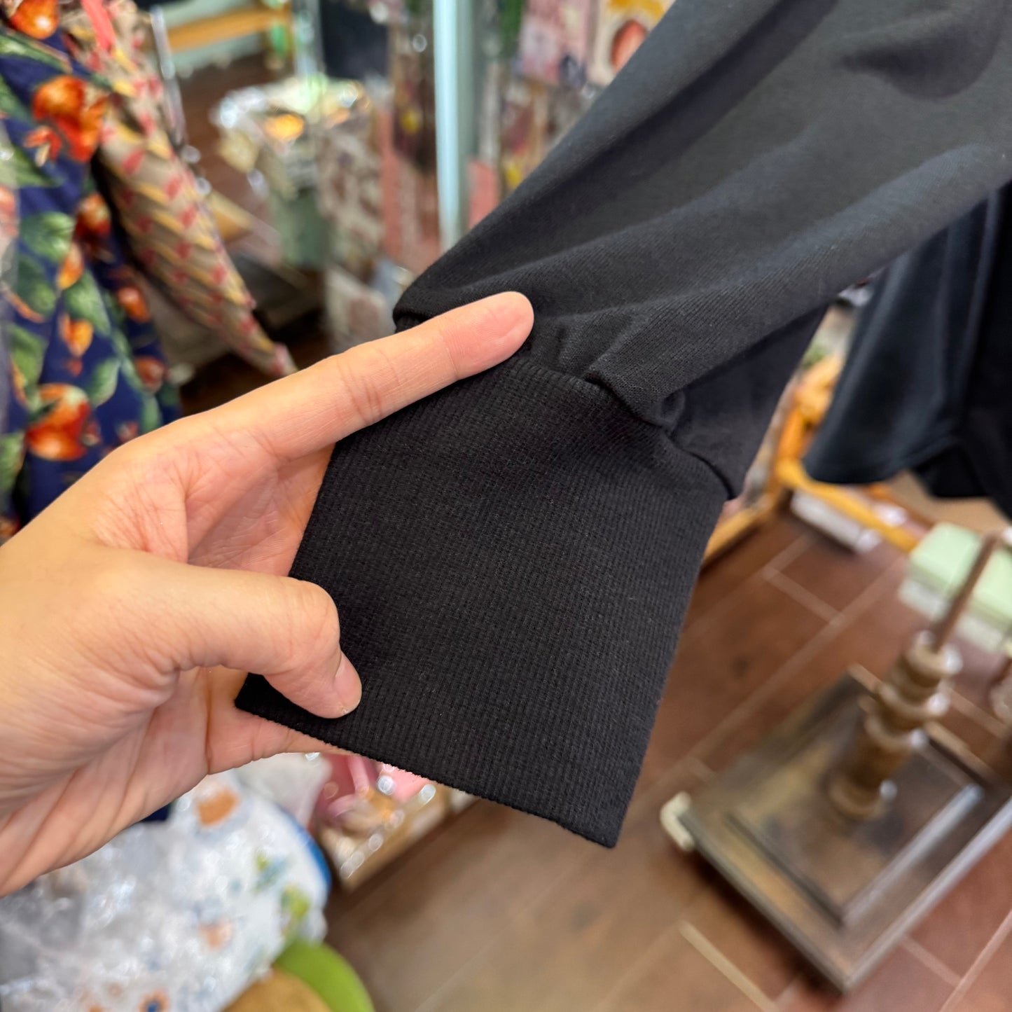 Nachukara Black Sweatshirt, Top, made in Japan