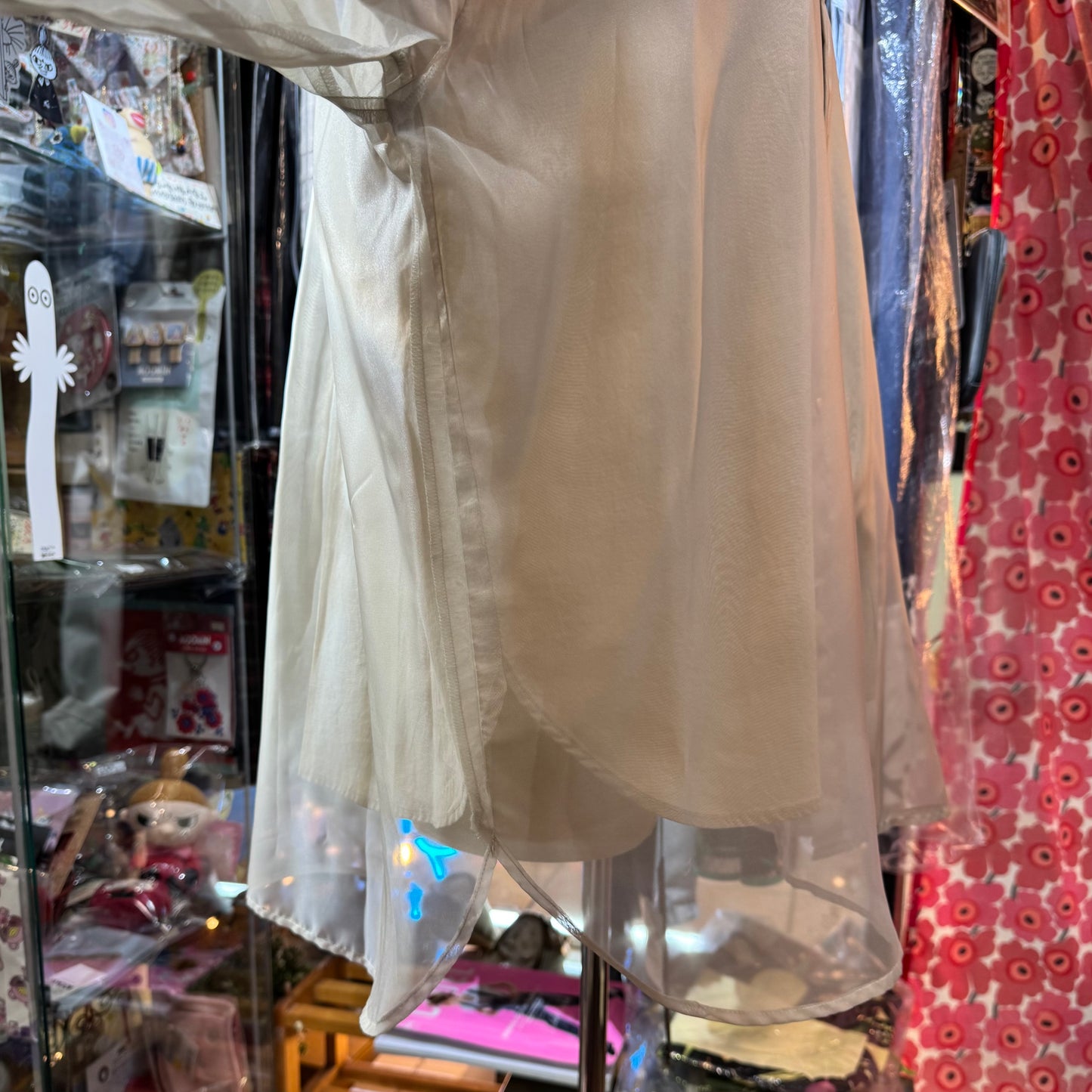 Siwaly fluid Gauze Beige Long Shirt, made in Vietnam