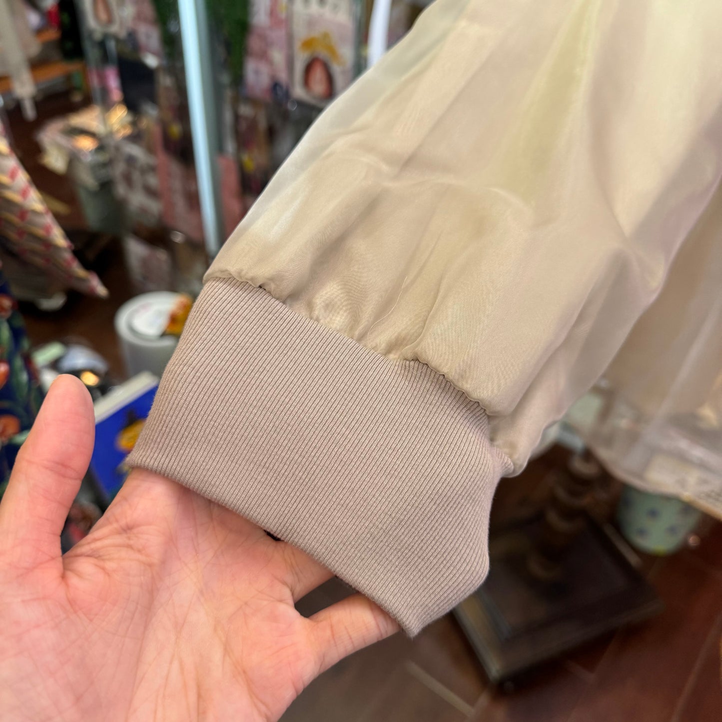 Siwaly fluid Gauze Beige Long Shirt, made in Vietnam