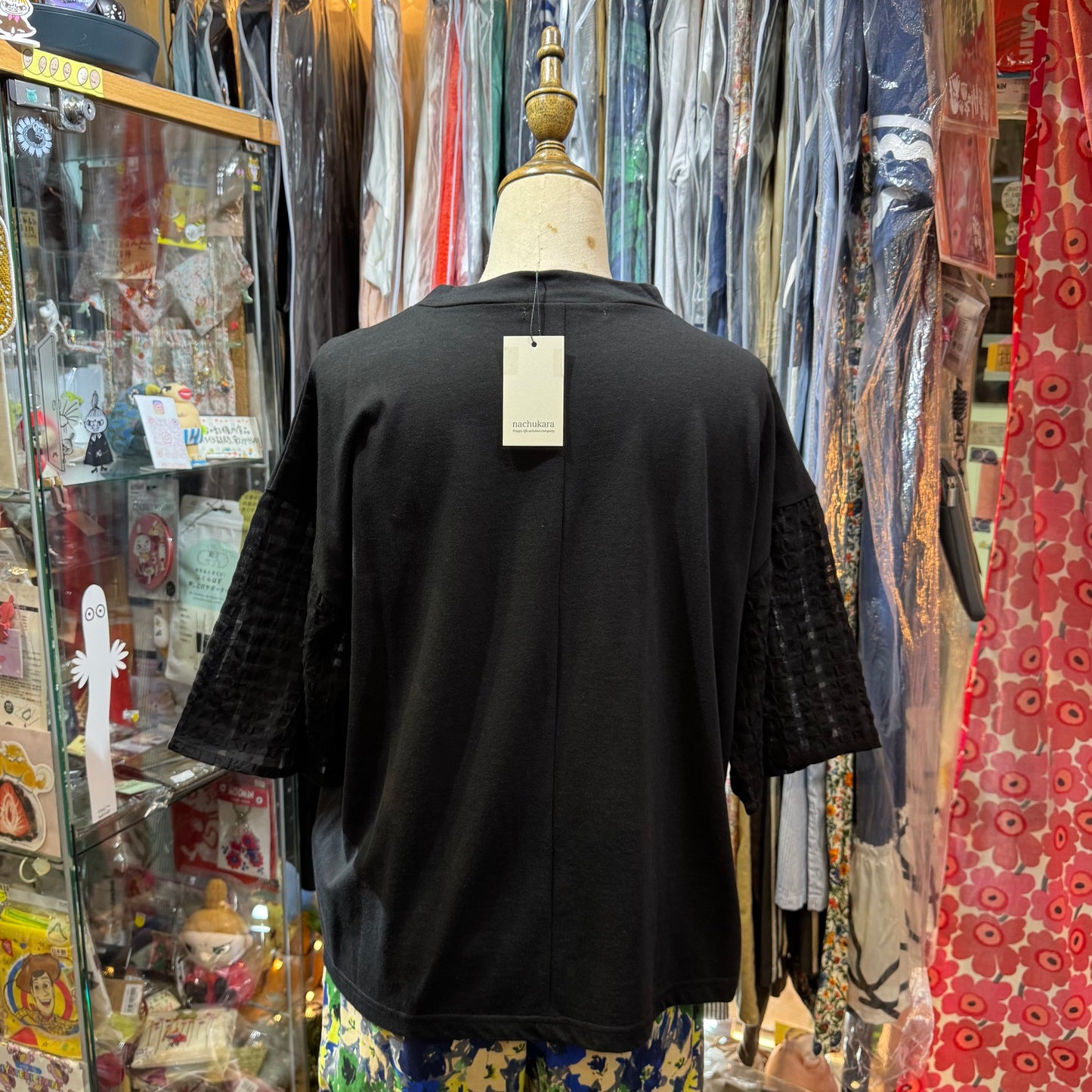 Nachukara Black T-shirt, made in Japan