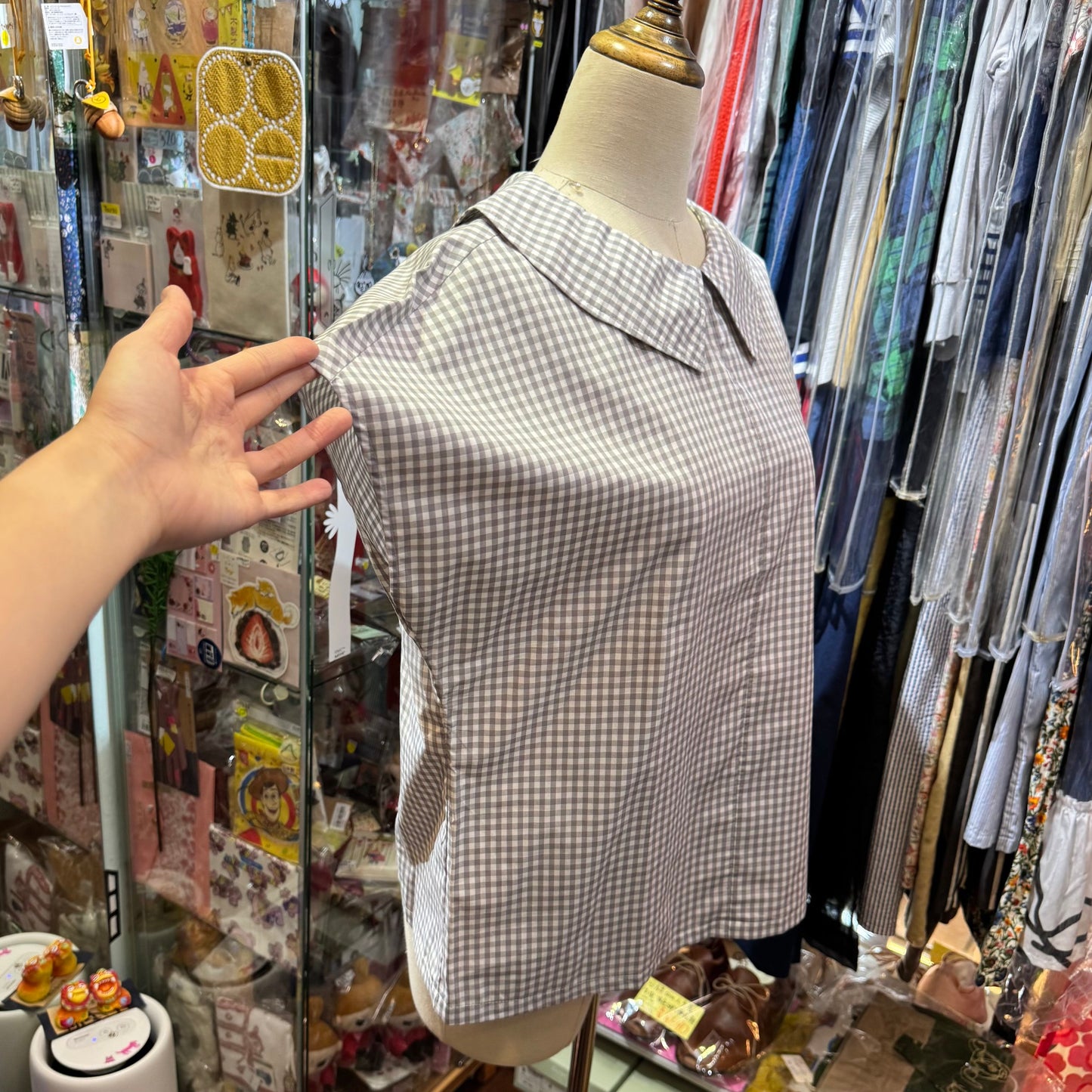 Vent d Ouest Checked Top, 2 Colors, made in Japan