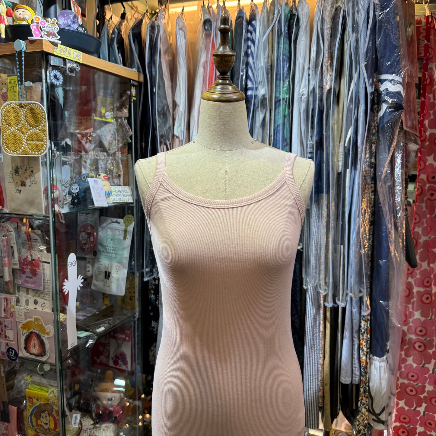 Nouvelles du Paradis Pink Tank Top, made in Japan