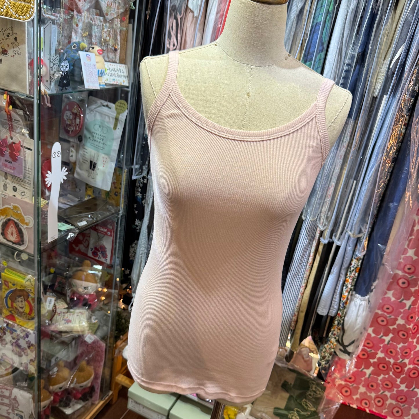 Nouvelles du Paradis Pink Tank Top, made in Japan