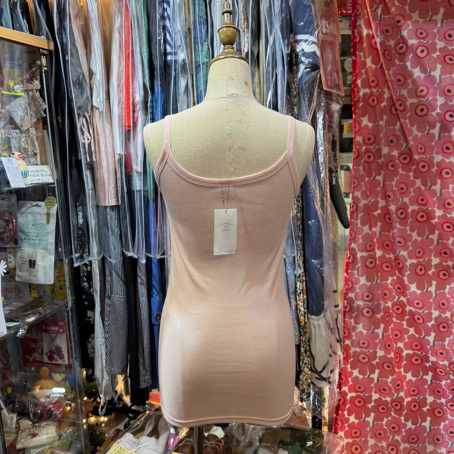 Nouvelles du Paradis Pink Tank Top, made in Japan