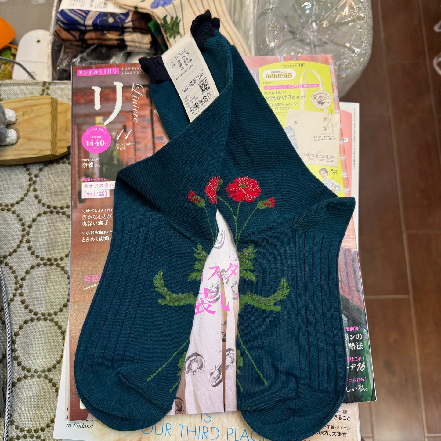 ande Floral Socks, 2 Colors, made in Japan