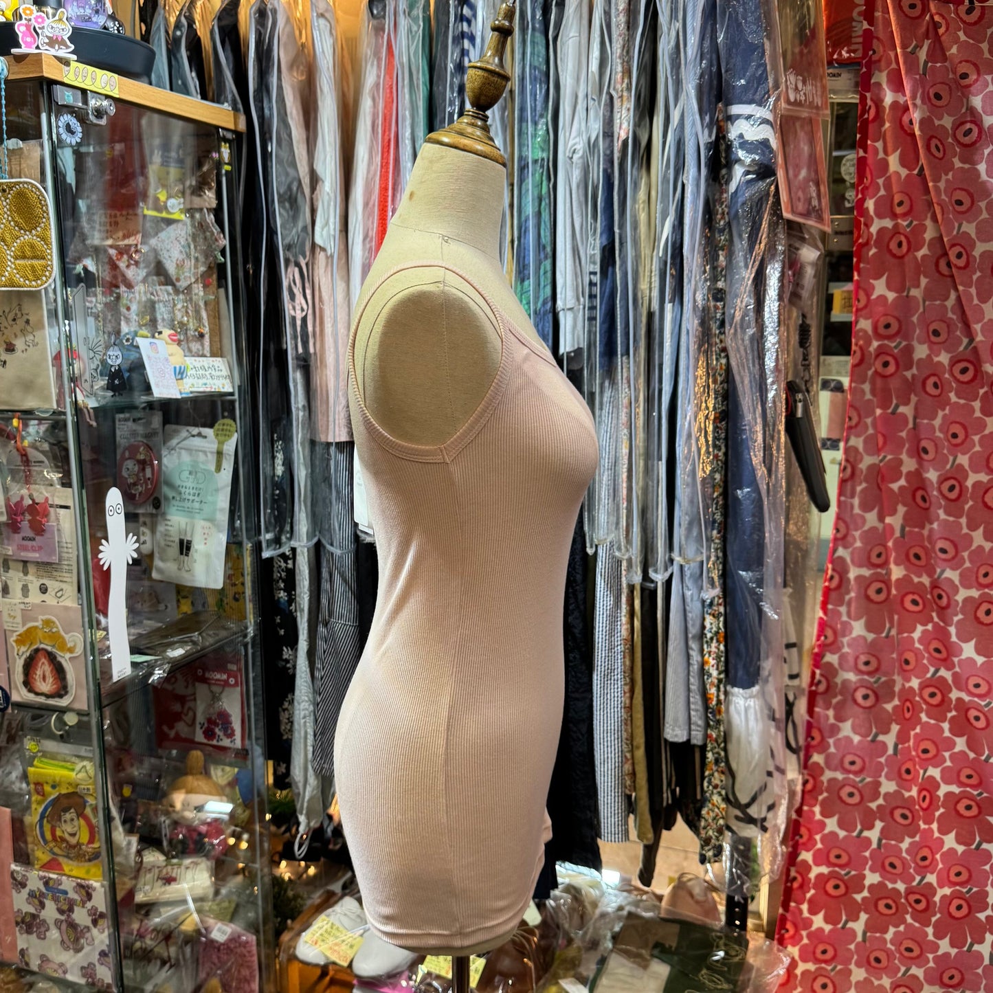 Nouvelles du Paradis Pink Tank Top, made in Japan