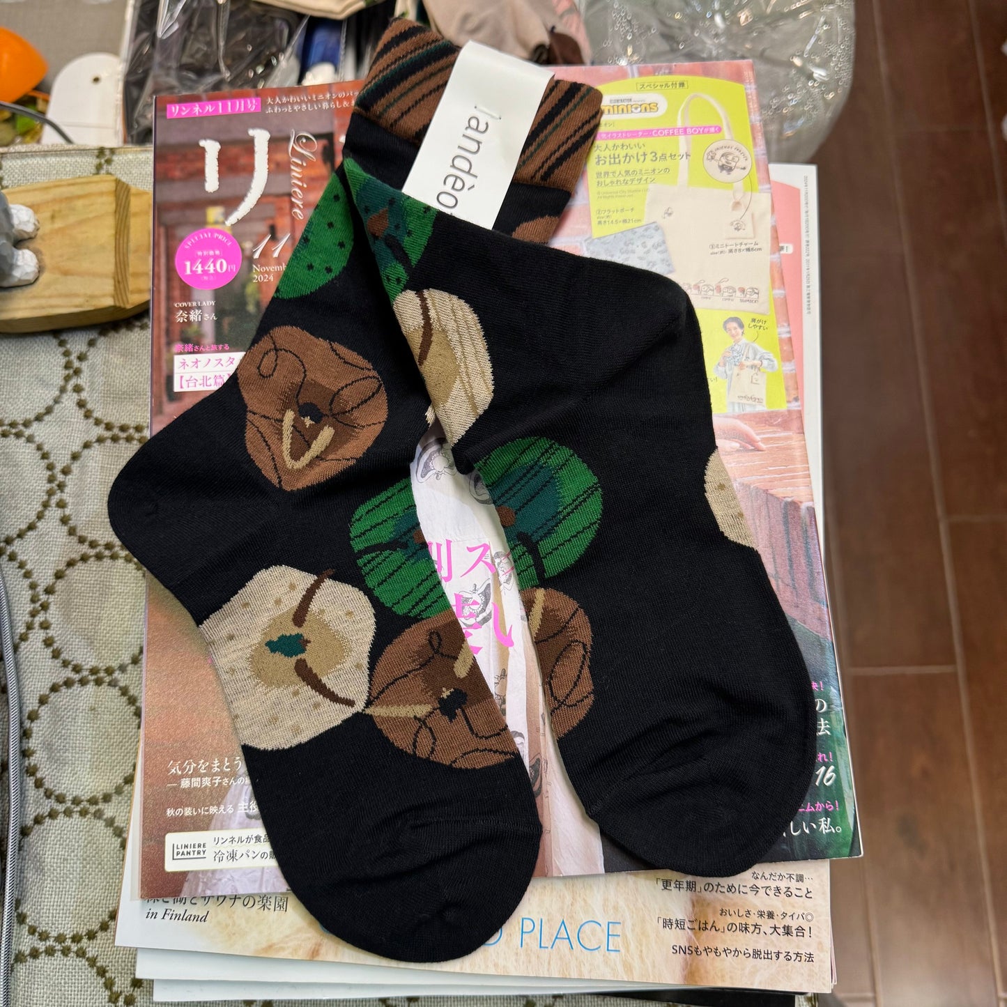 ande Floral Socks, 2 Colors, made in Japan