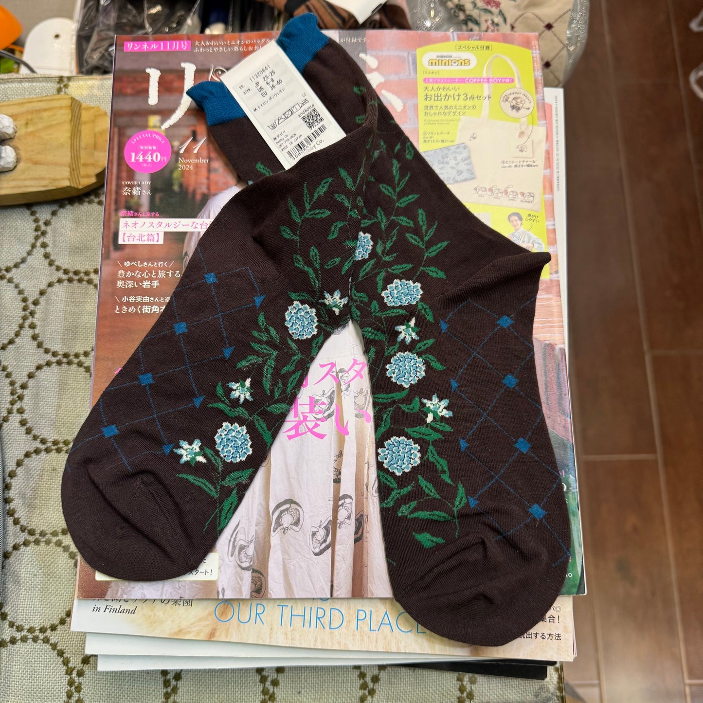 ande Floral Socks, 2 Colors, made in Japan