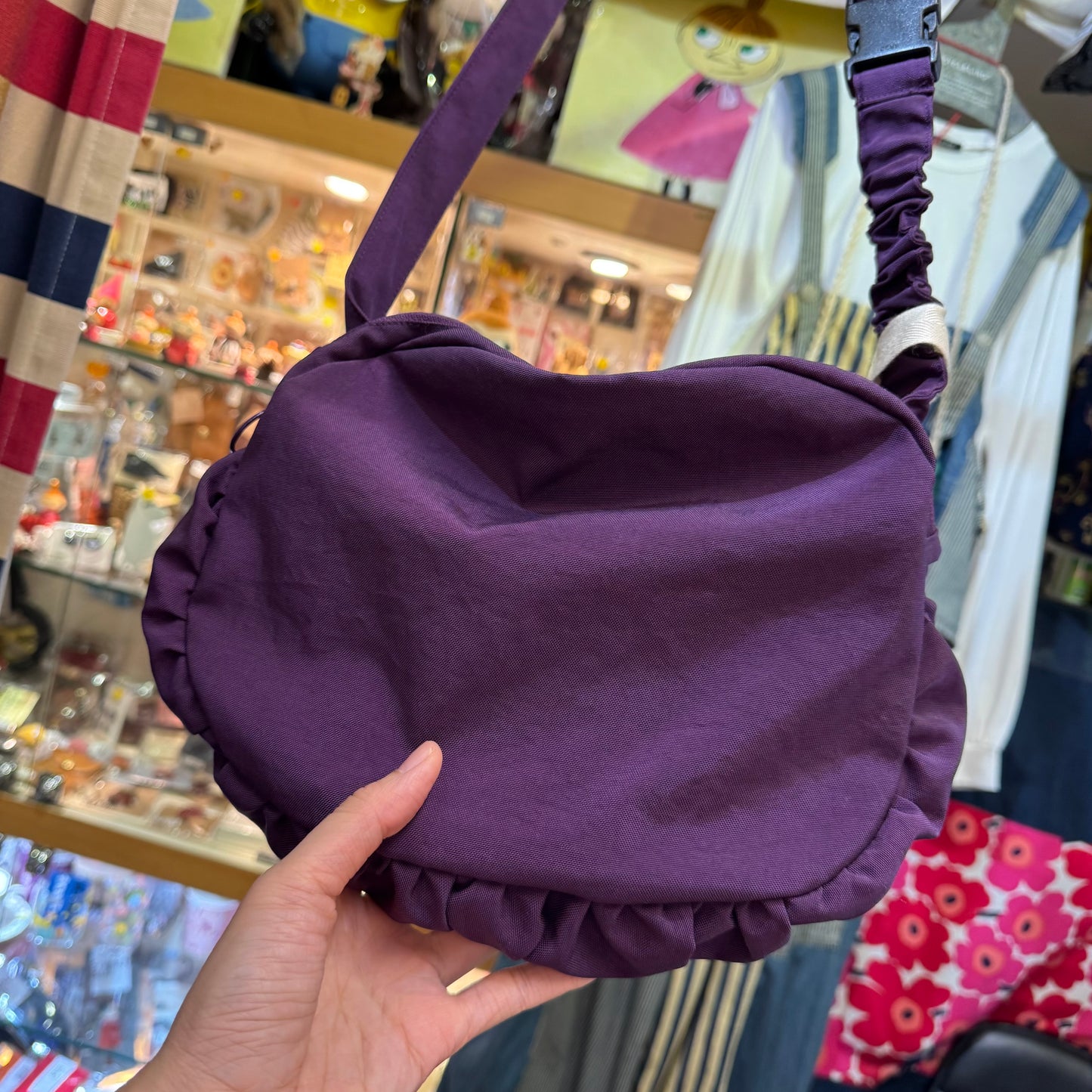 Anvocoeur Purple Frill Nylon Bag
