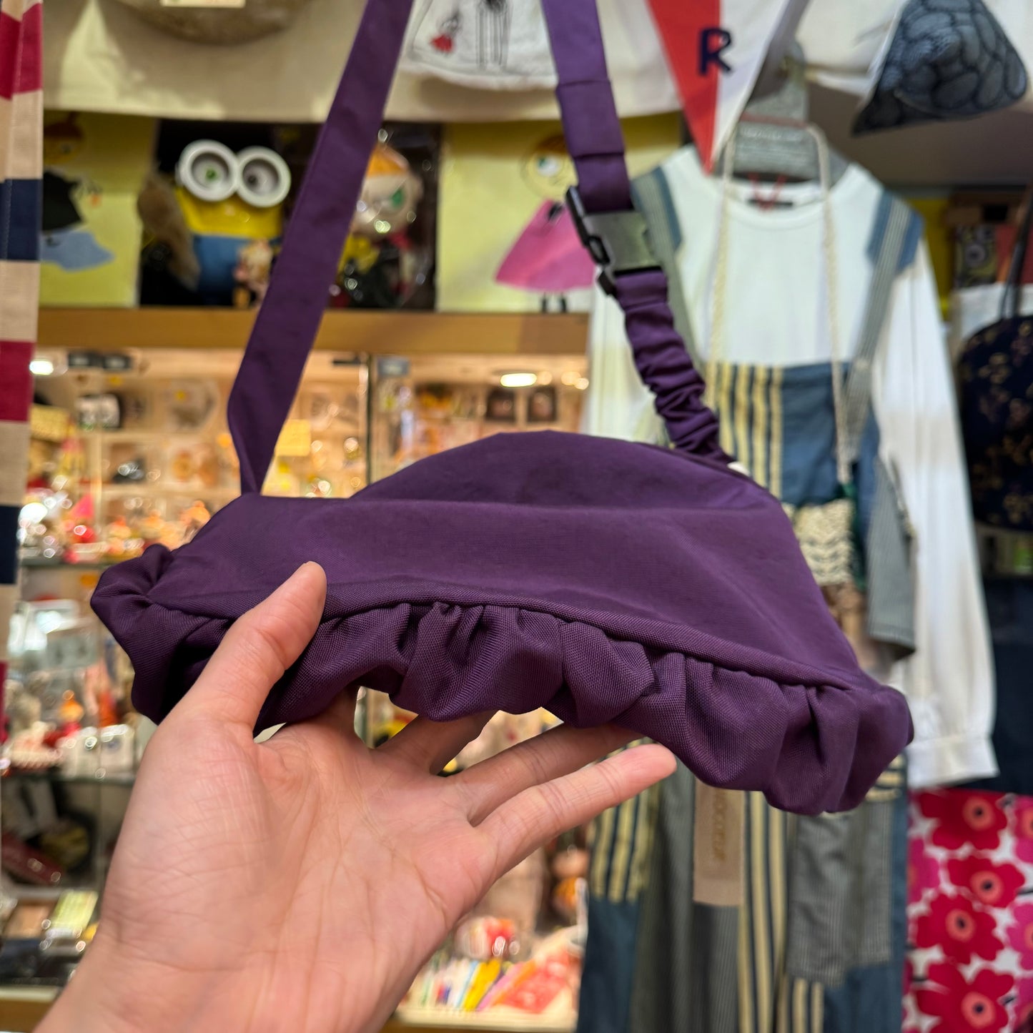 Anvocoeur Purple Frill Nylon Bag