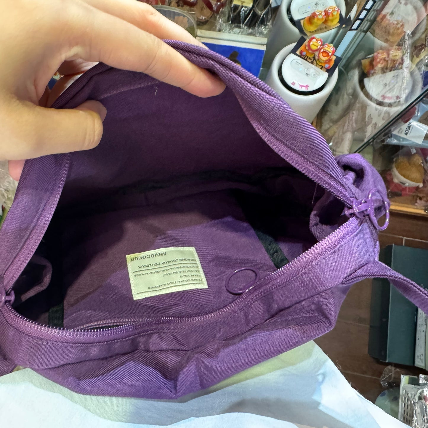 Anvocoeur Purple Frill Nylon Bag