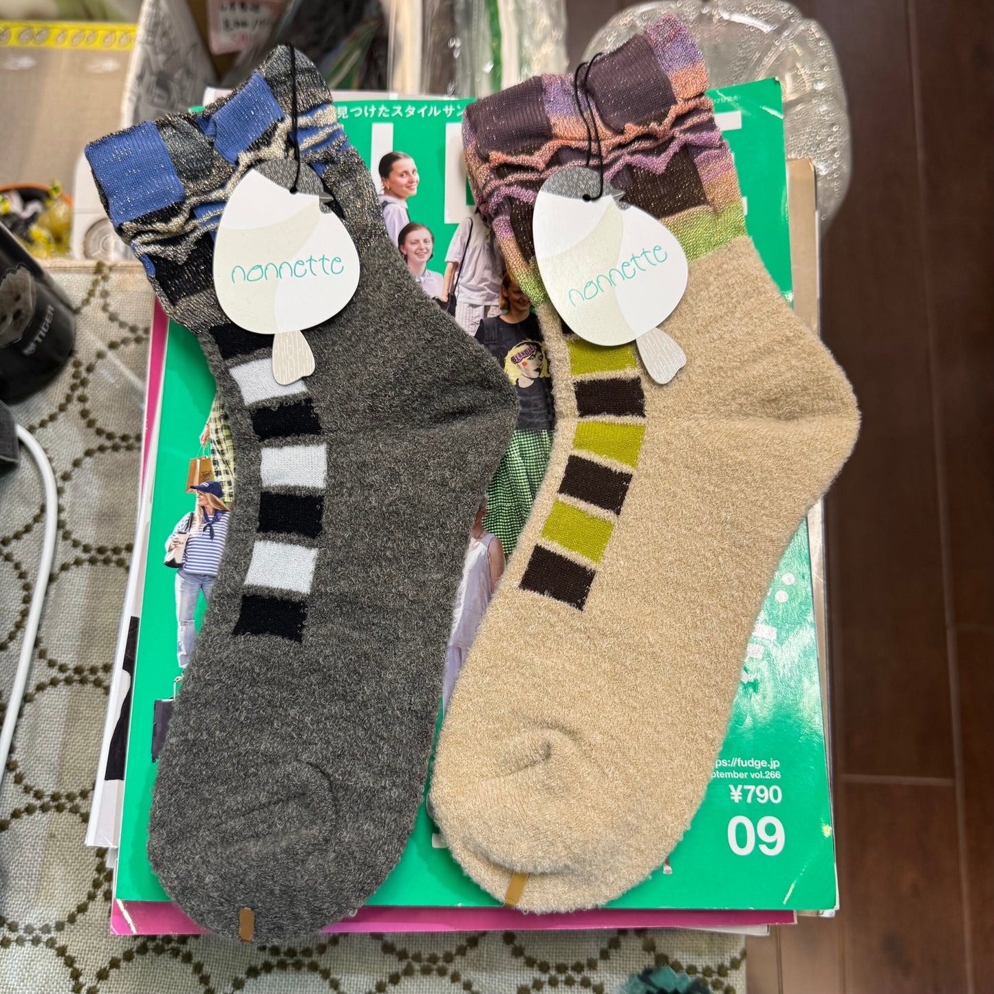 Nannette Wool Socks, 2 Colors, made in Japan