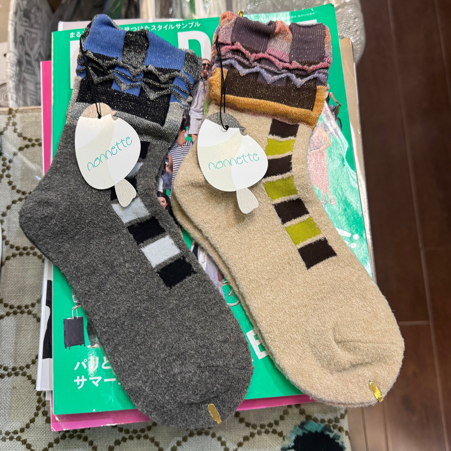 Nannette Wool Socks, 2 Colors, made in Japan