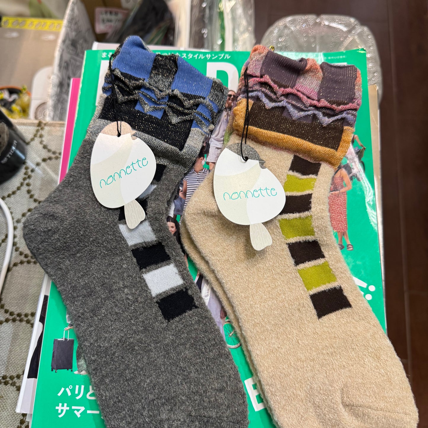 Nannette Wool Socks, 2 Colors, made in Japan