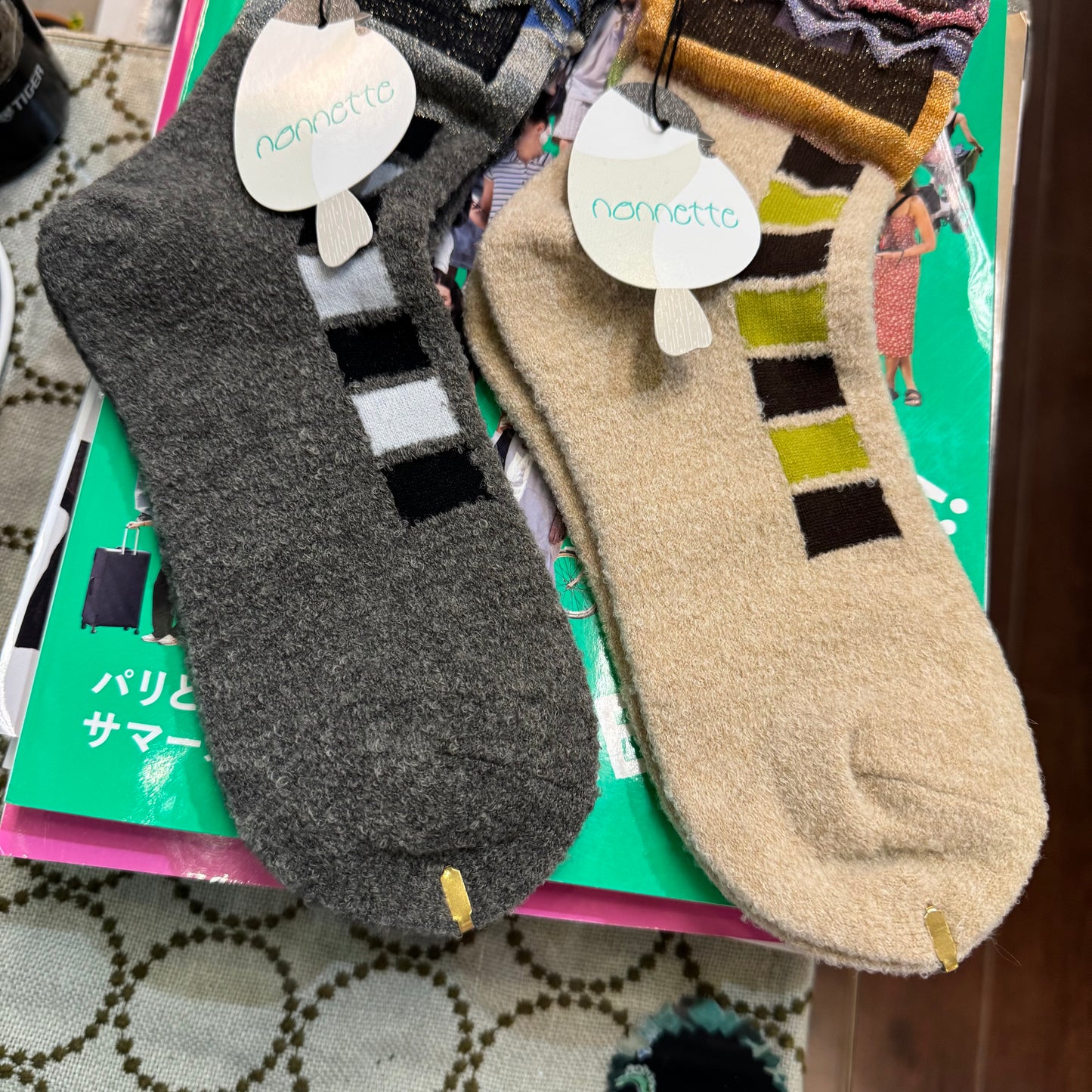 Nannette Wool Socks, 2 Colors, made in Japan