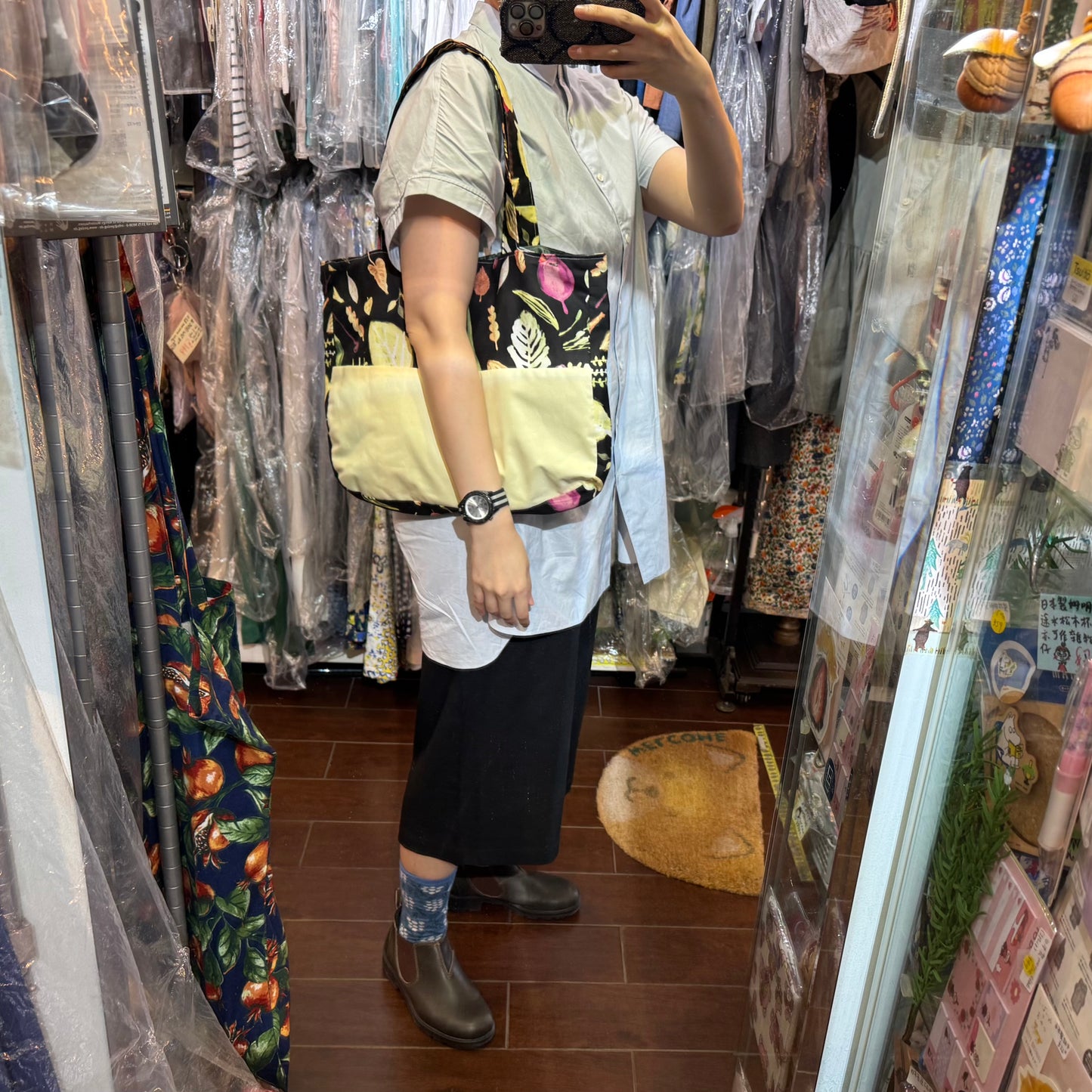 Handmade Vegetables Tote Bag, Fabric from Japan
