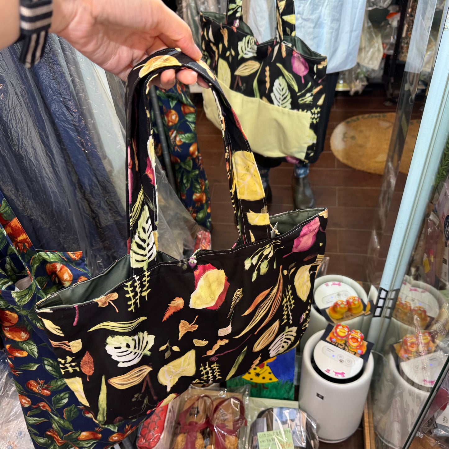 Handmade Vegetables Tote Bag, Fabric from Japan